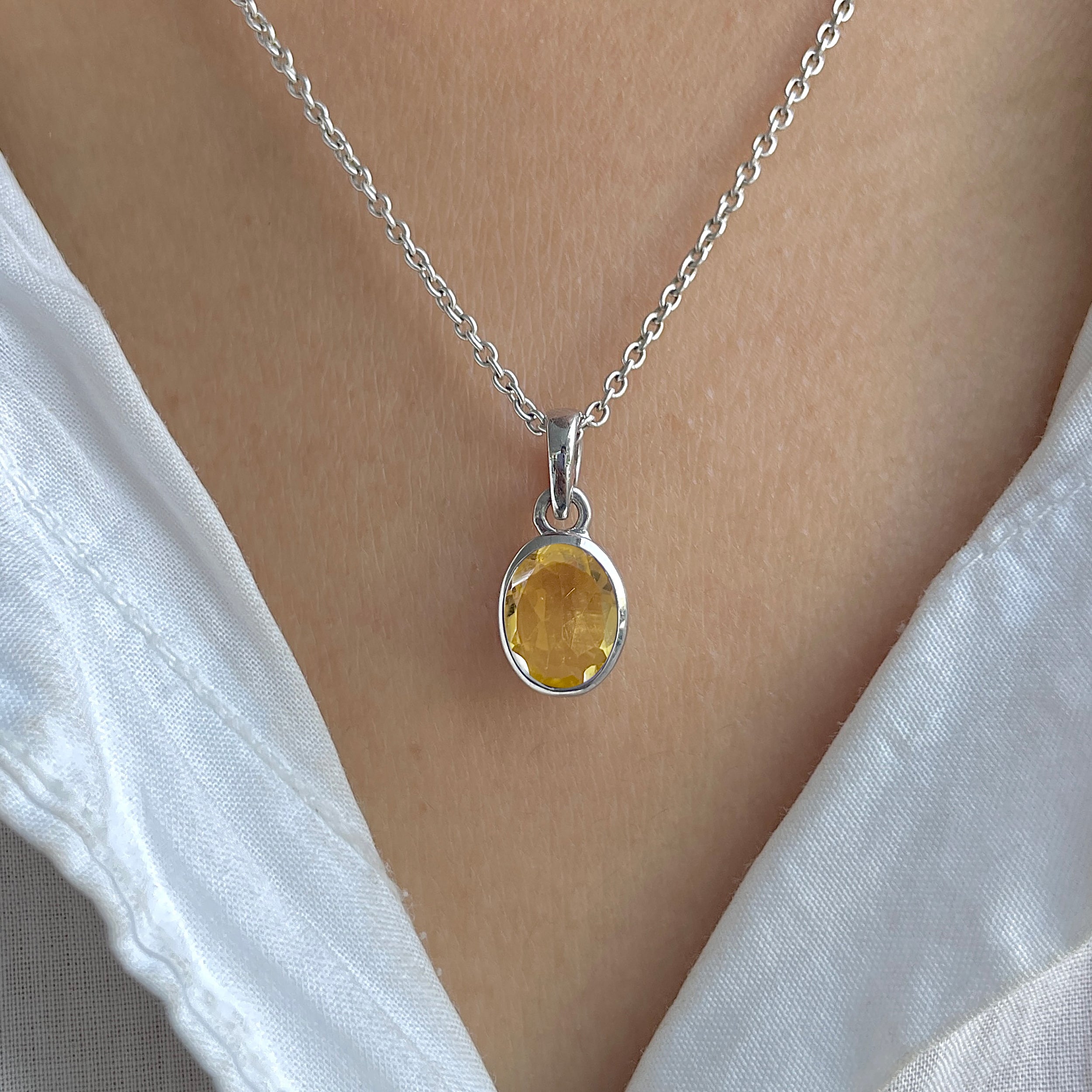 Citrine Pendant-(CIT-SP-380.)