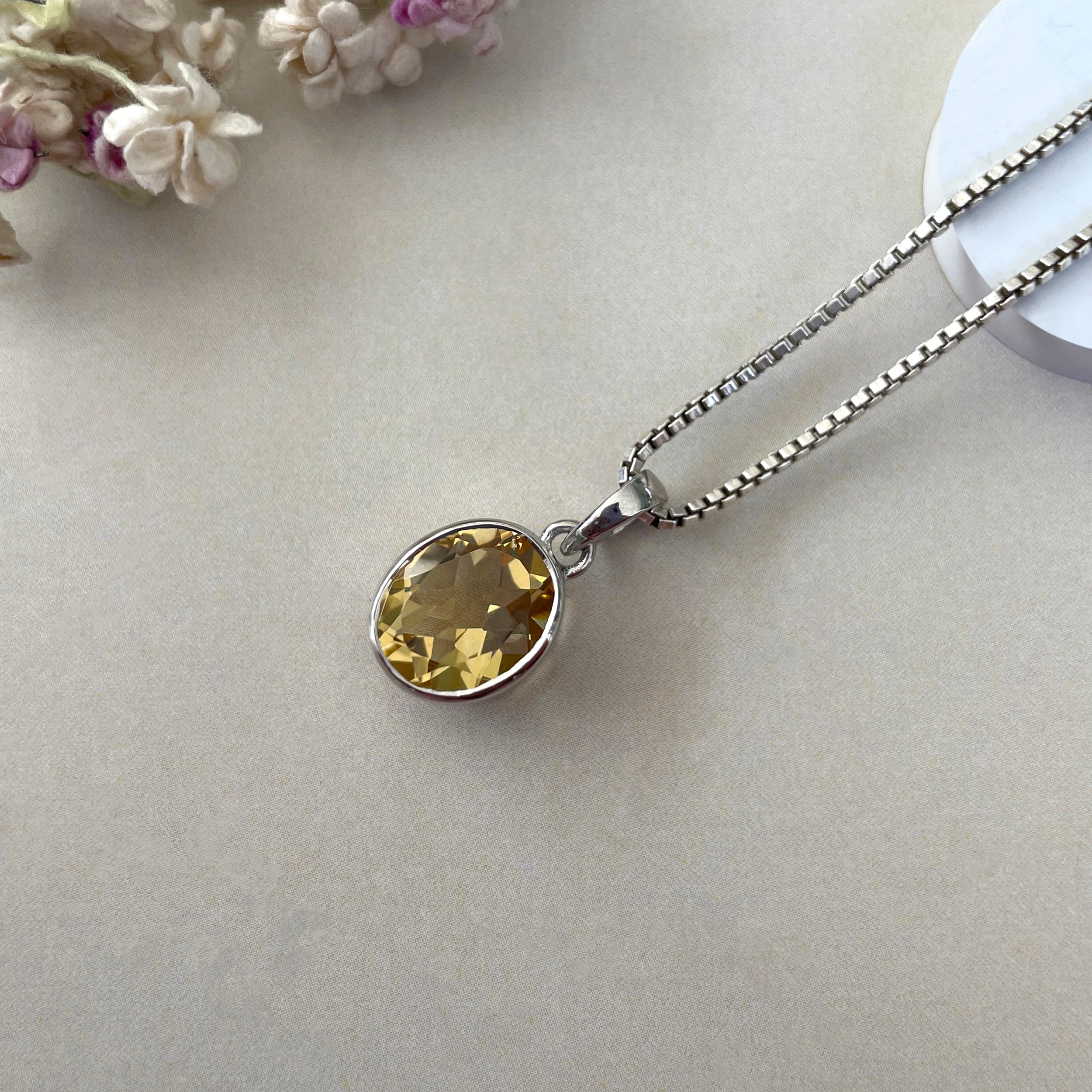 Citrine Pendant-(CIT-SP-466.)