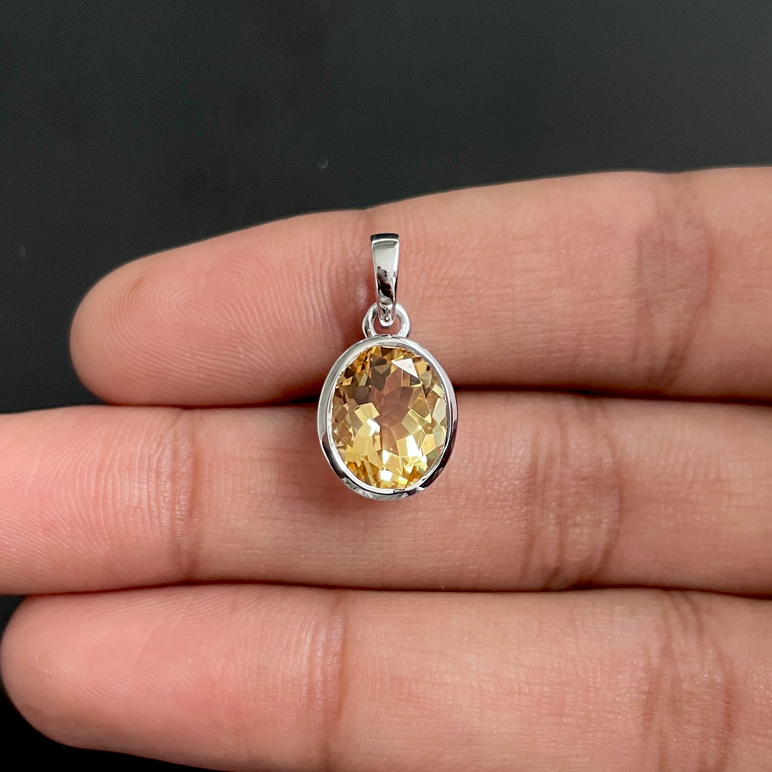 Citrine Pendant-(CIT-SP-466.)