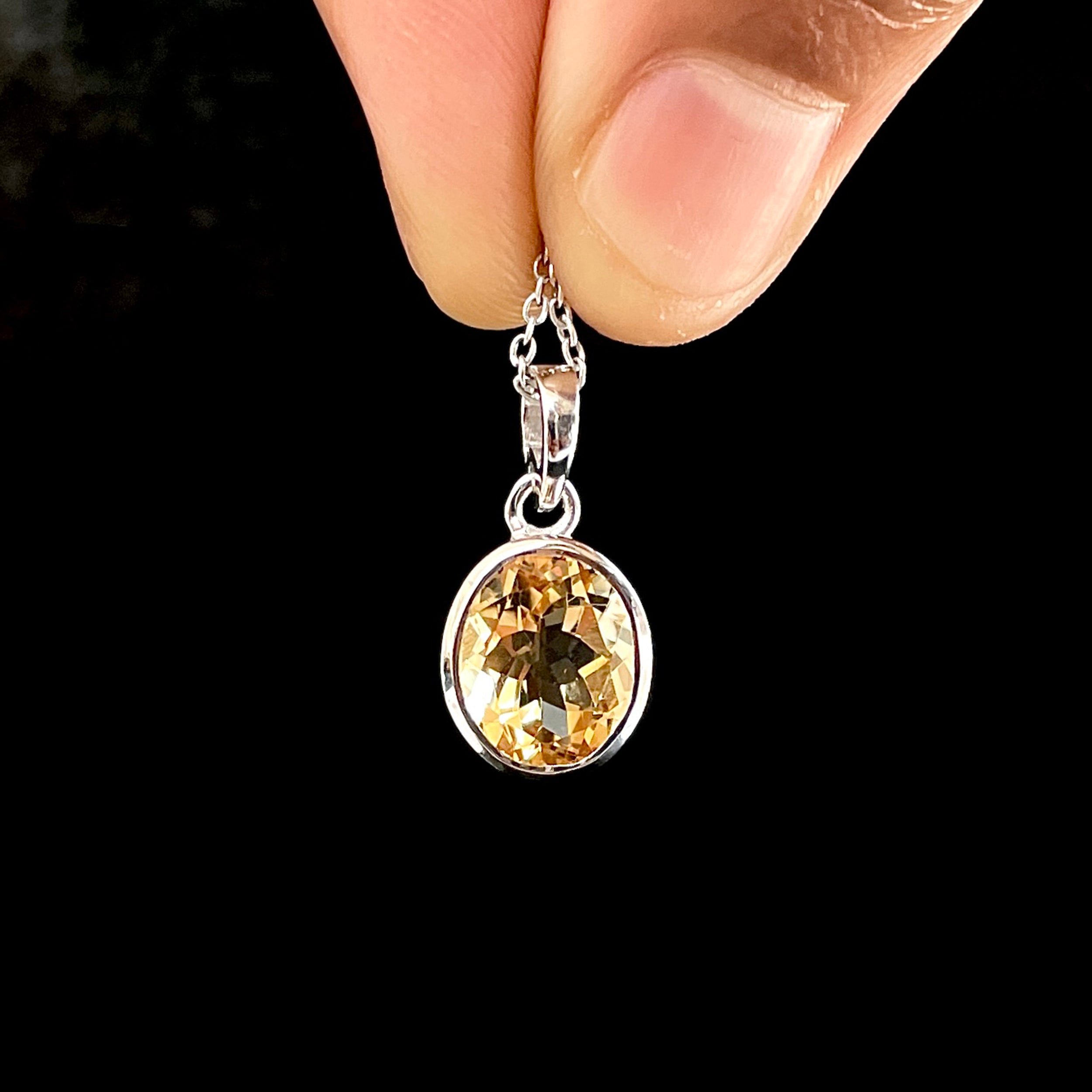 Citrine Pendant-(CIT-SP-466.)