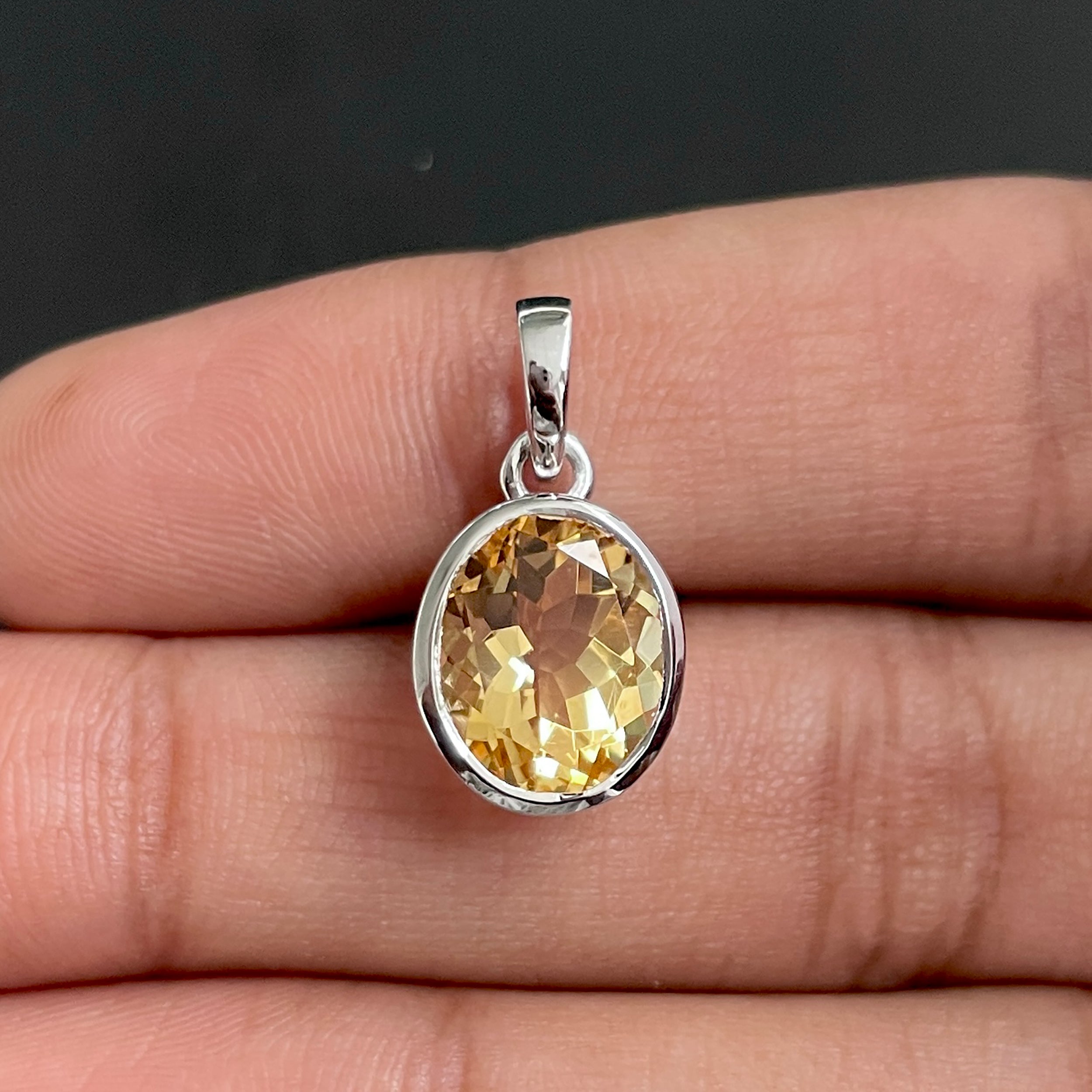 Citrine Pendant-(CIT-SP-466.)