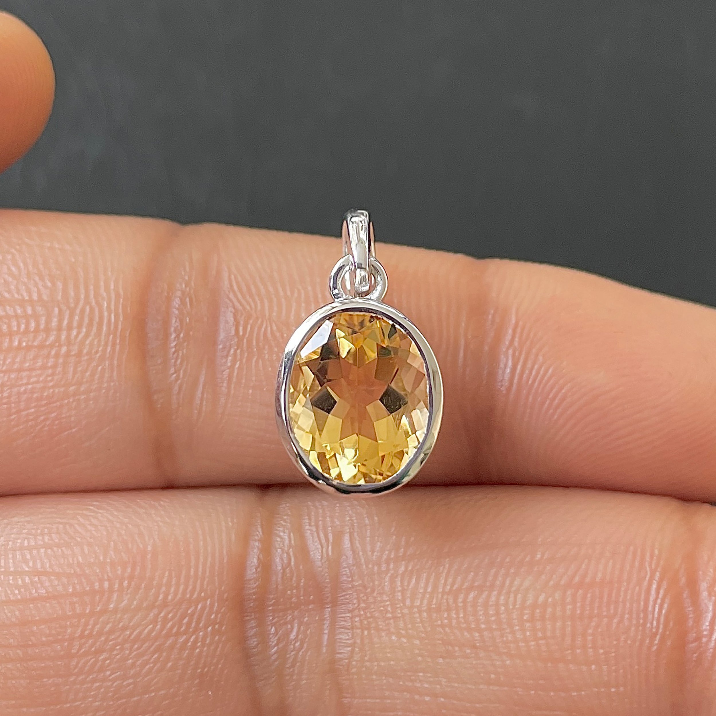 Citrine Pendant-(CIT-SP-466.)