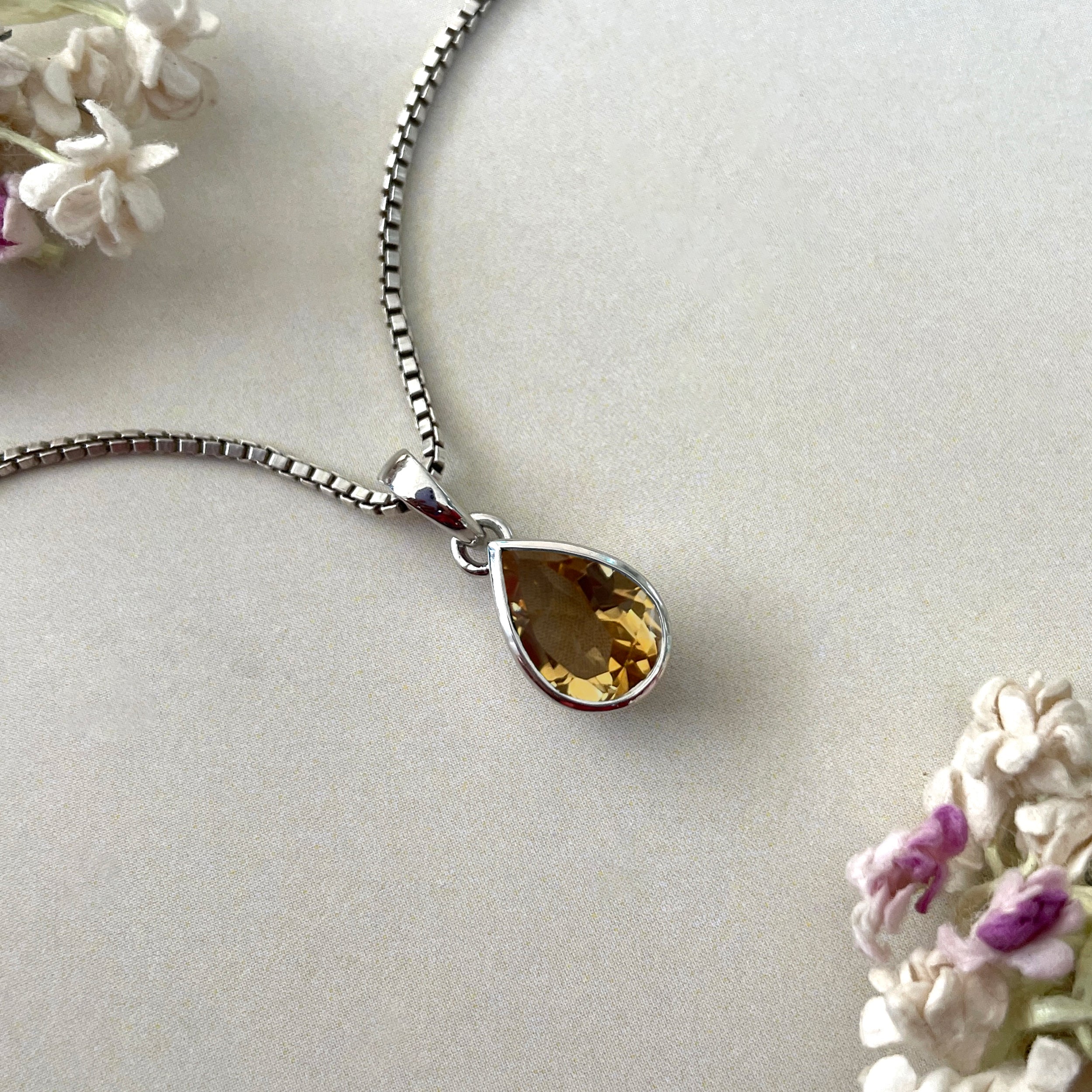 Citrine Pendant-(CIT-SP-468.)