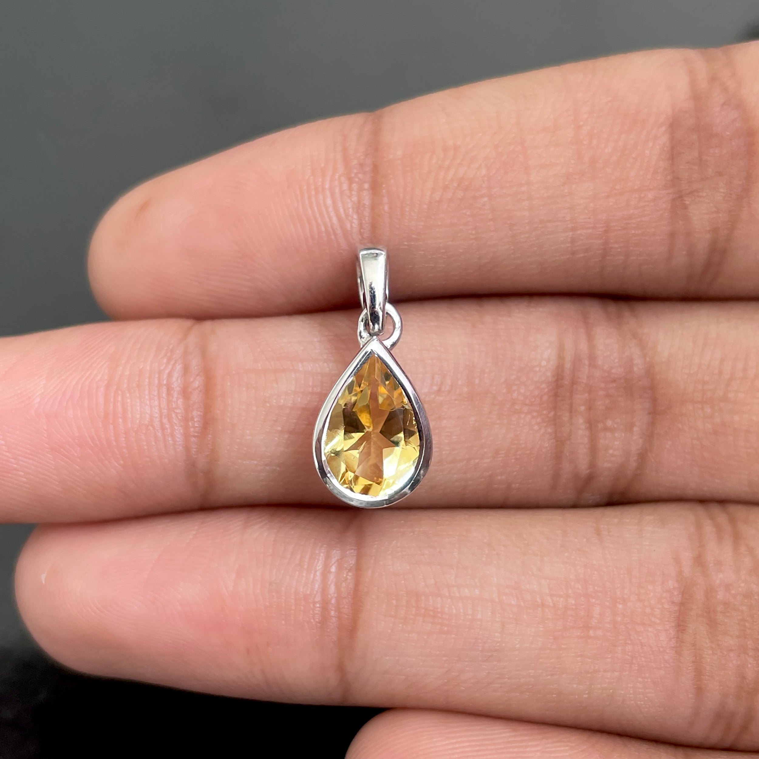 Citrine Pendant-(CIT-SP-468.)