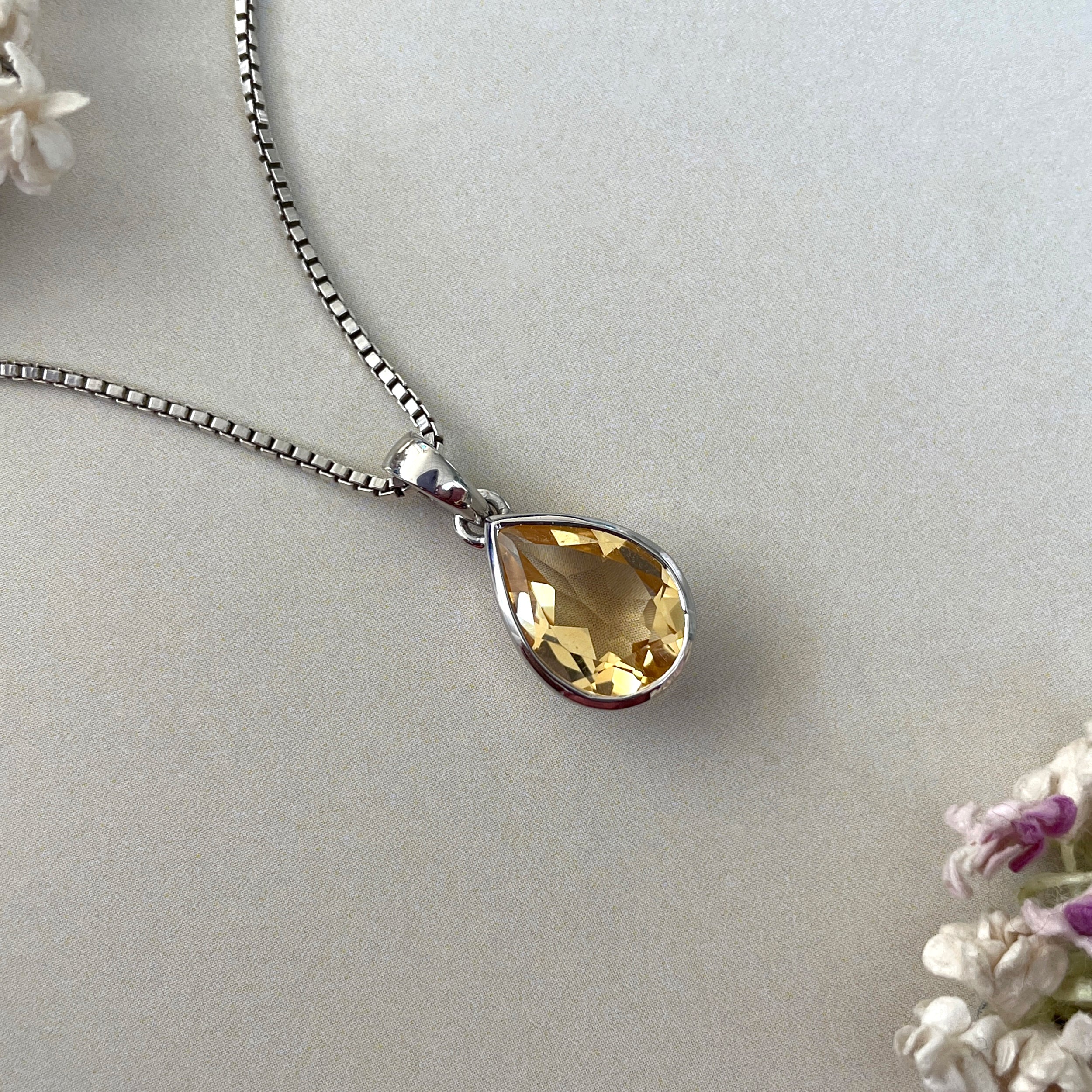 Citrine Pendant-(CIT-SP-470.)