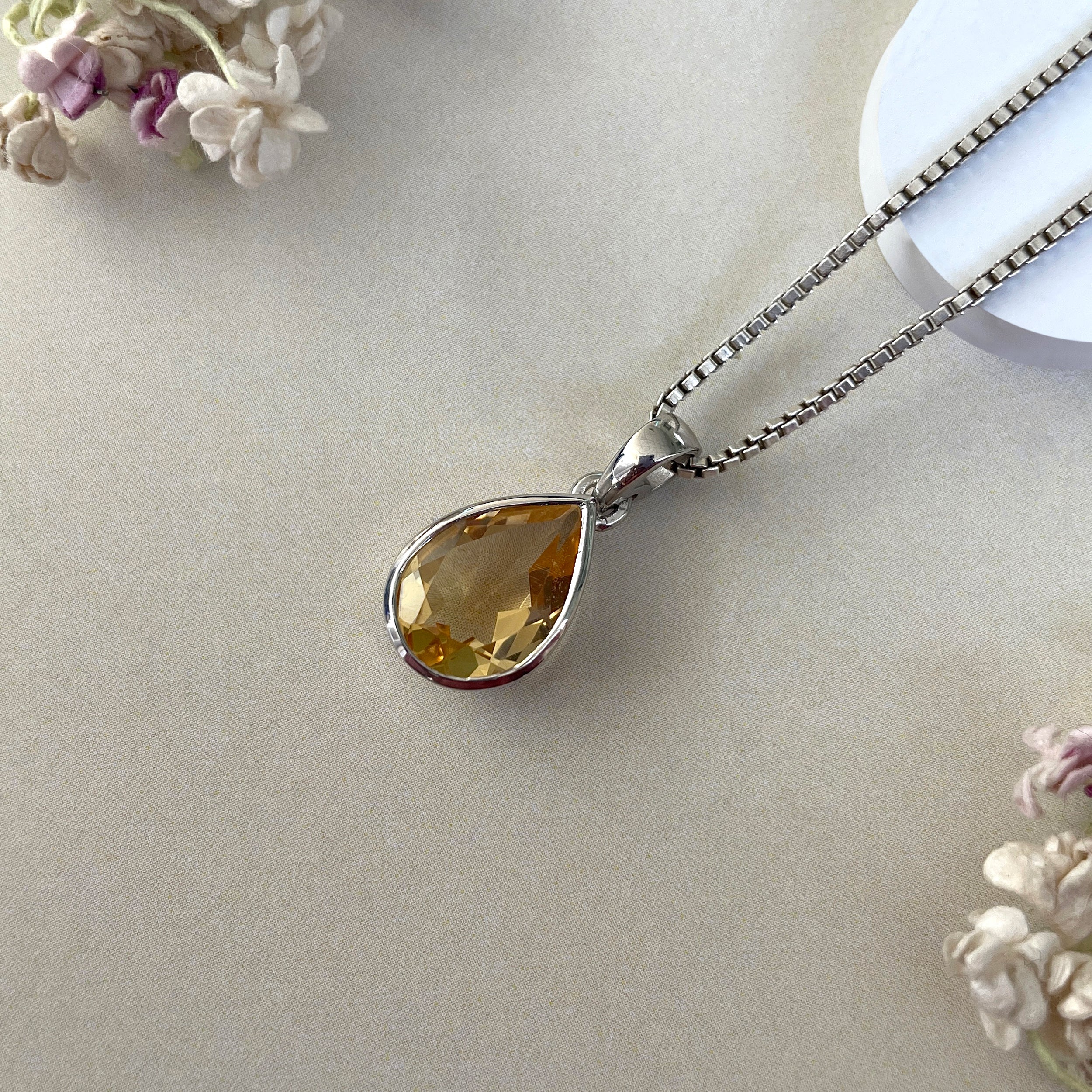 Citrine Pendant-(CIT-SP-470.)