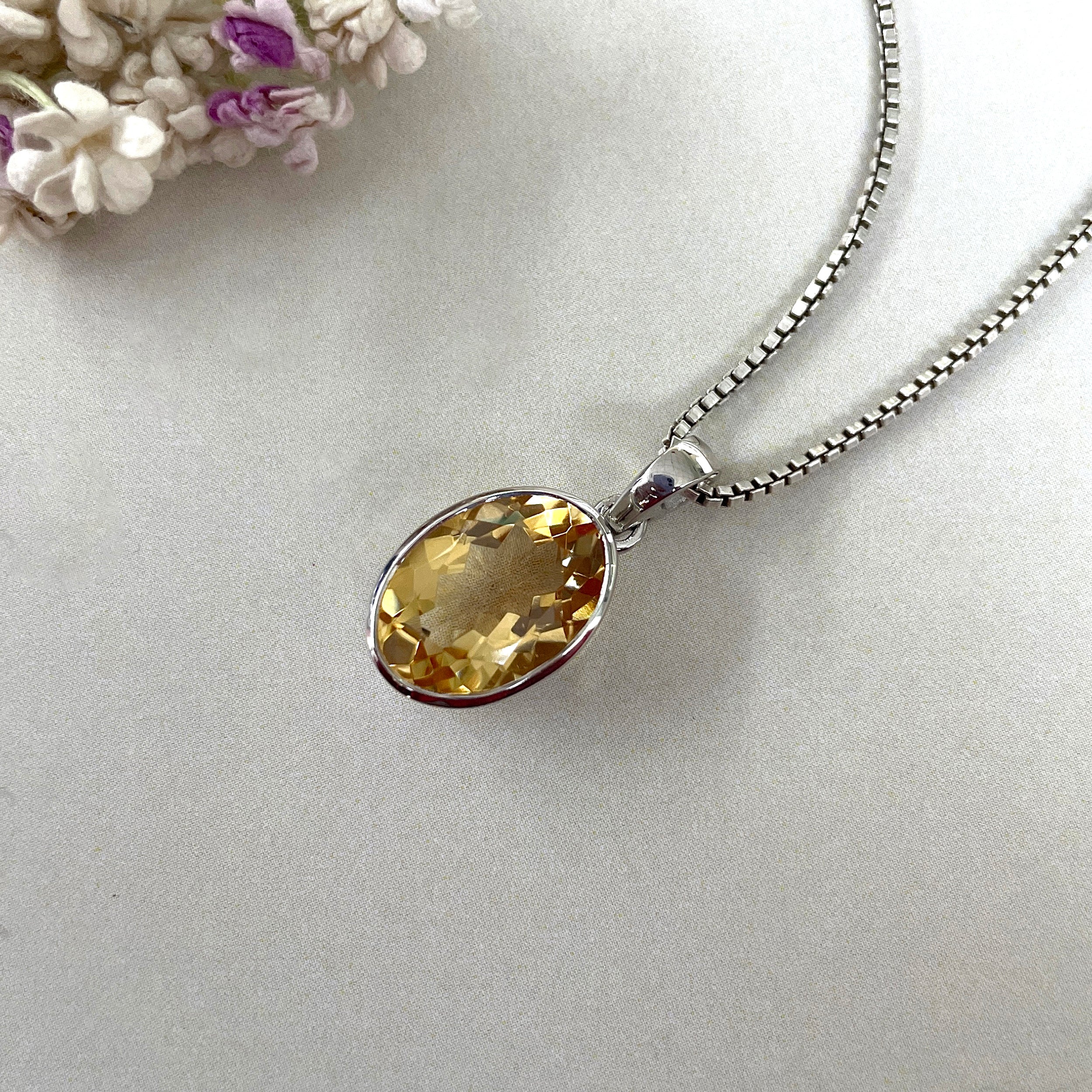 Citrine Pendant-(CIT-SP-471.)