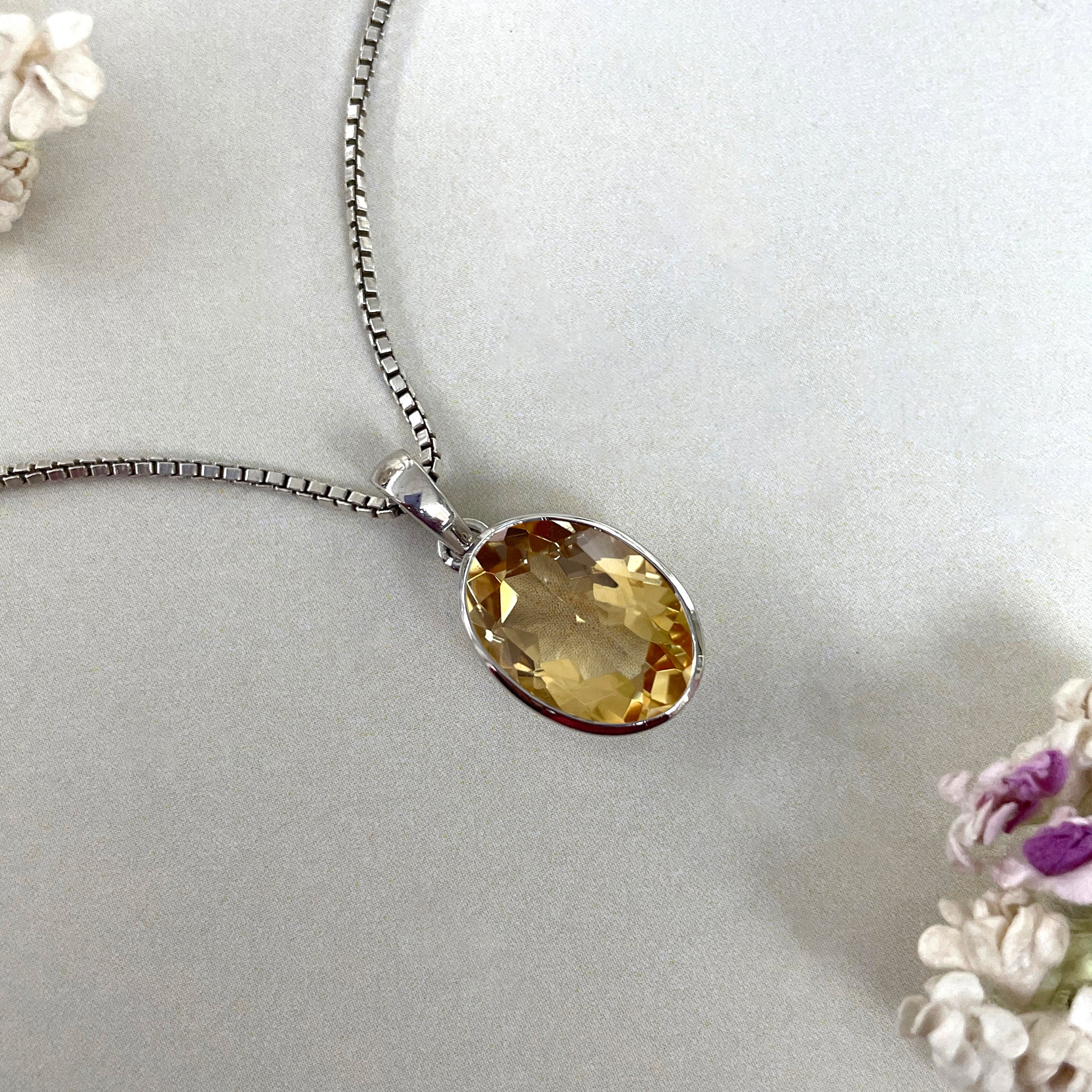 Citrine Pendant-(CIT-SP-471.)