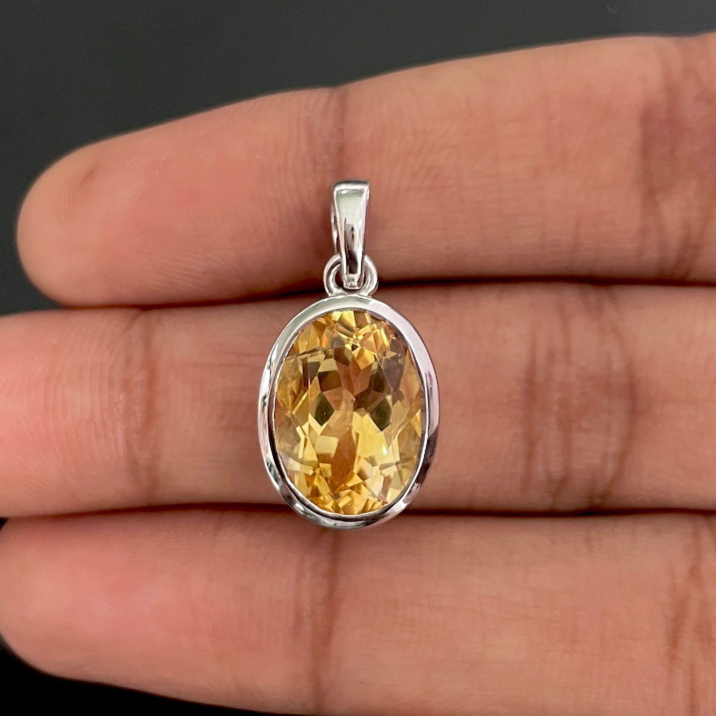 Citrine Pendant-(CIT-SP-471.)
