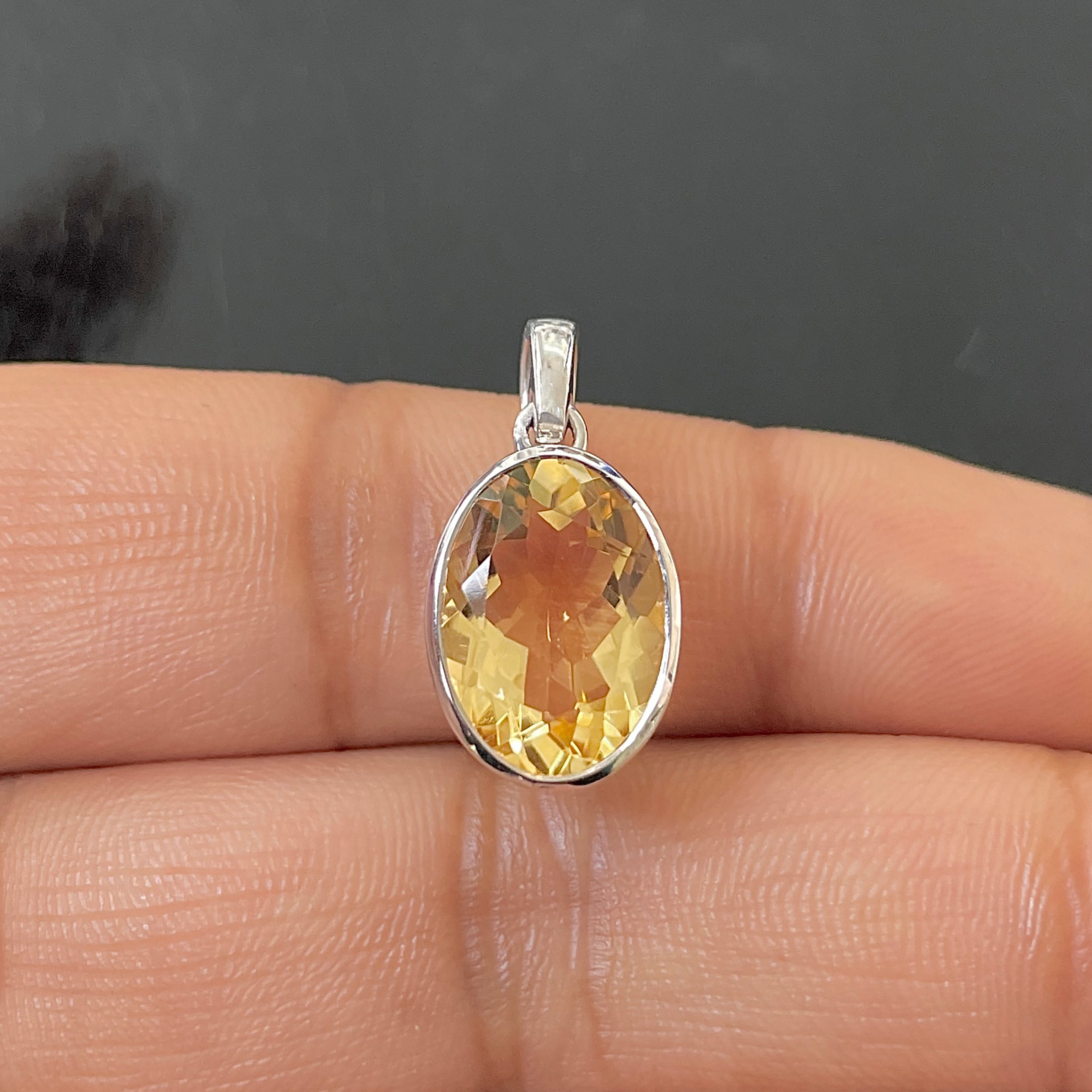 Citrine Pendant-(CIT-SP-471.)