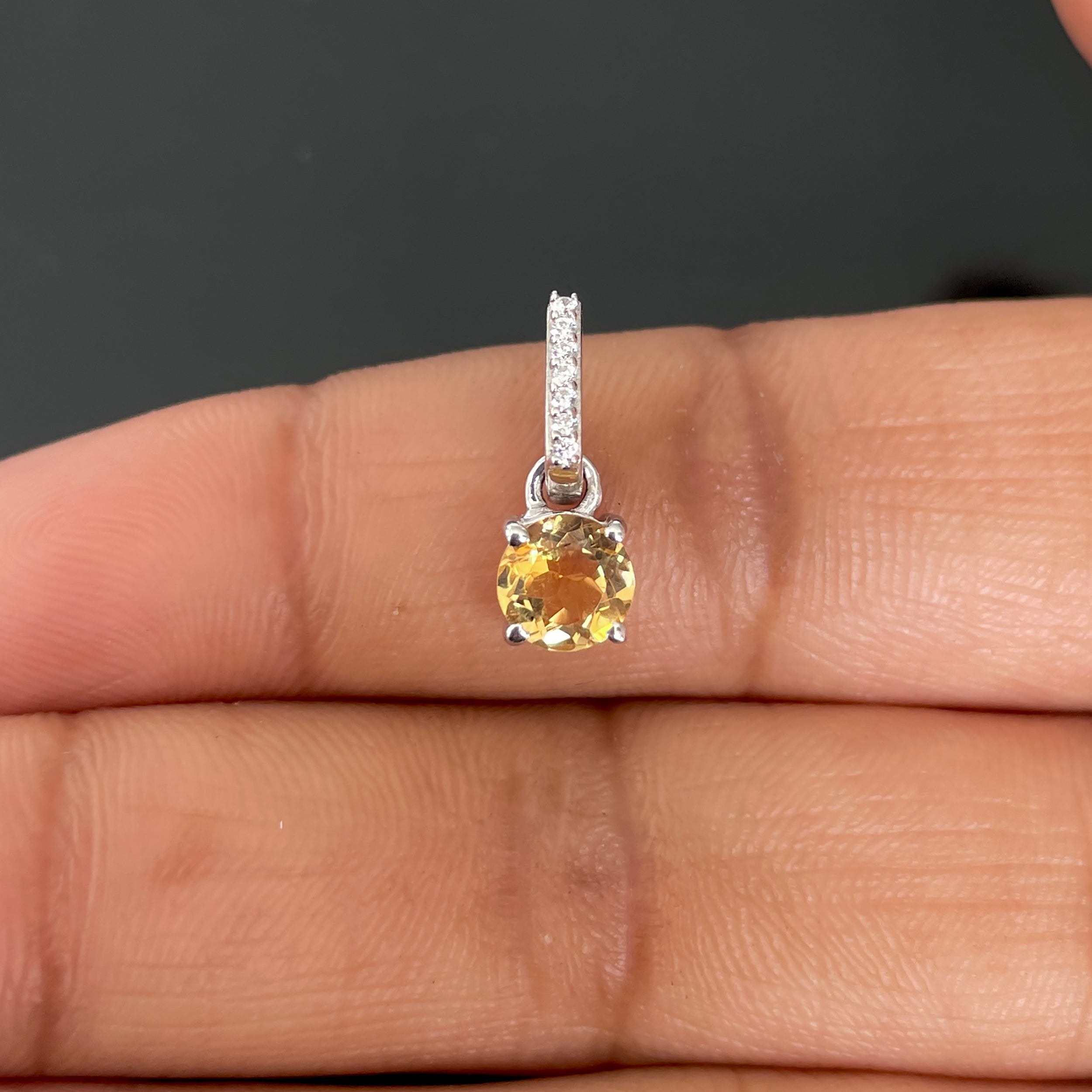 Citrine Pendant-(CIT-SP-549.)