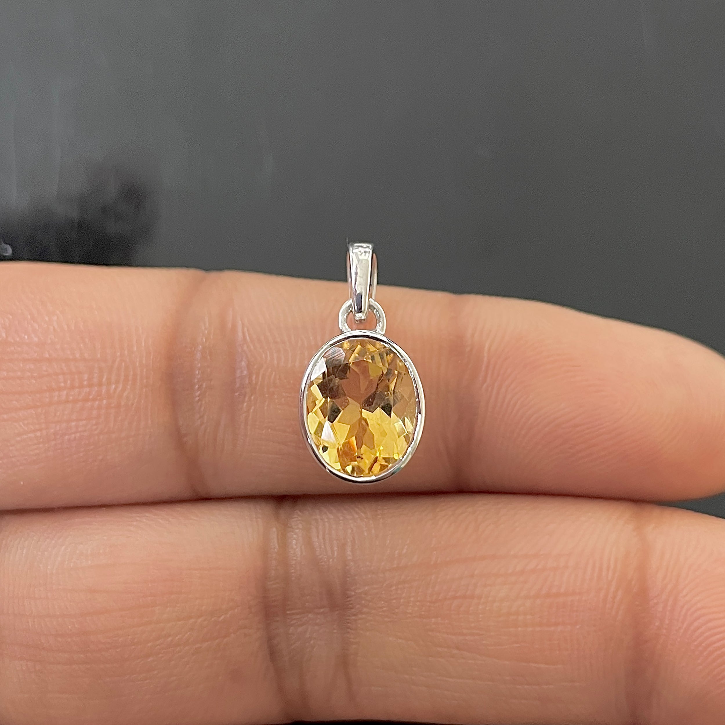 Citrine Pendant-(CIT-SP-734.)