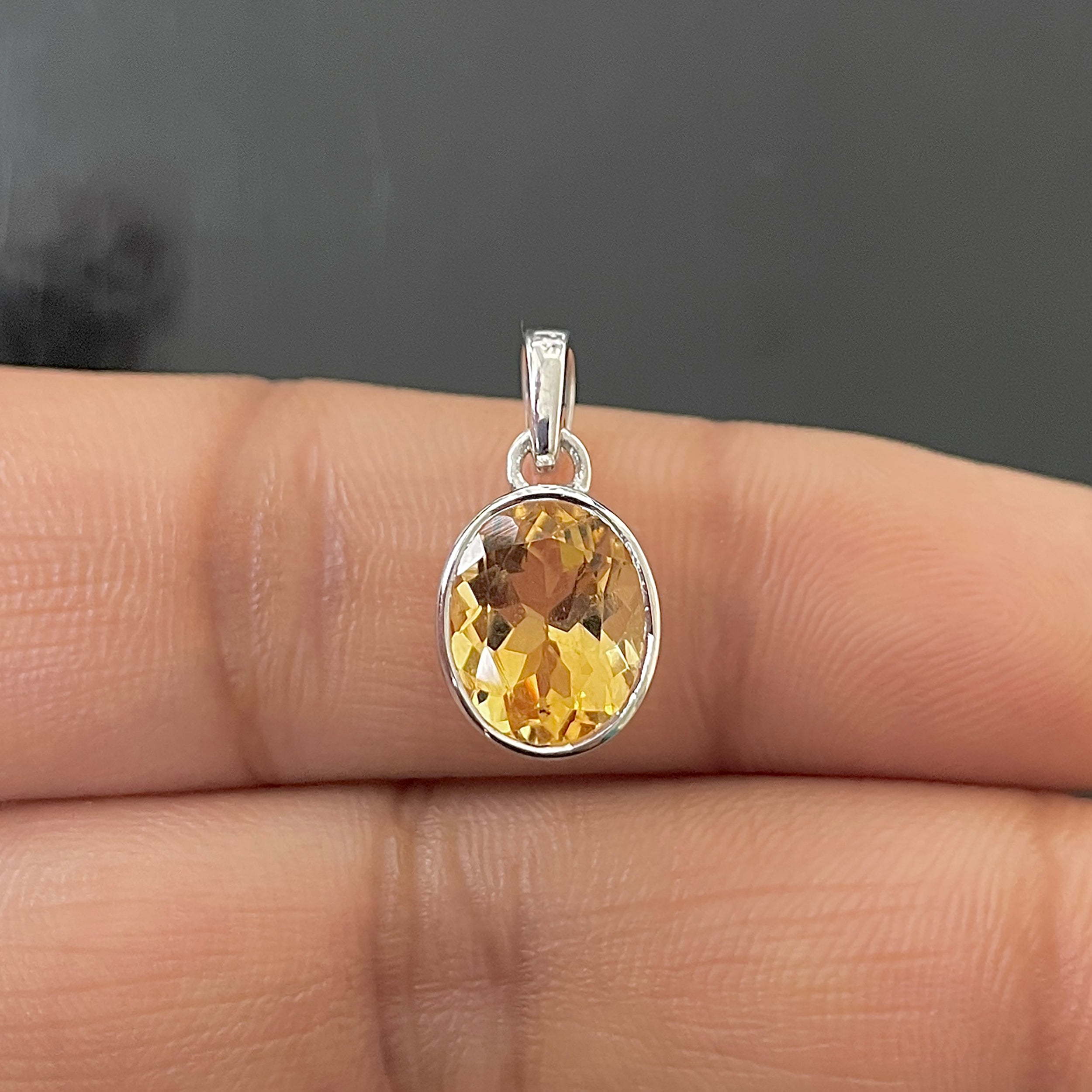 Citrine Pendant-(CIT-SP-734.)