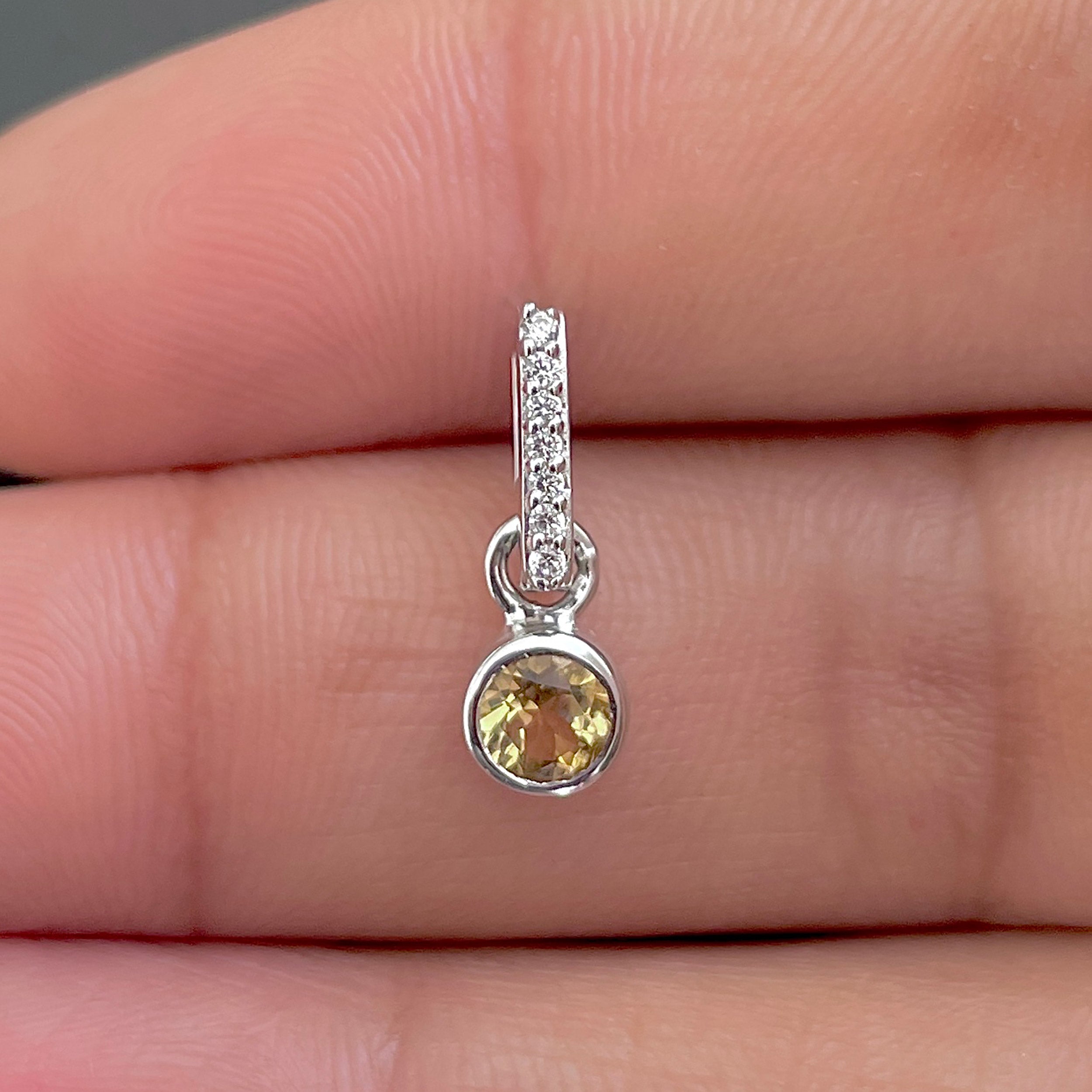 Citrine & White Topaz Pendant-( CIT-SP-999B.)