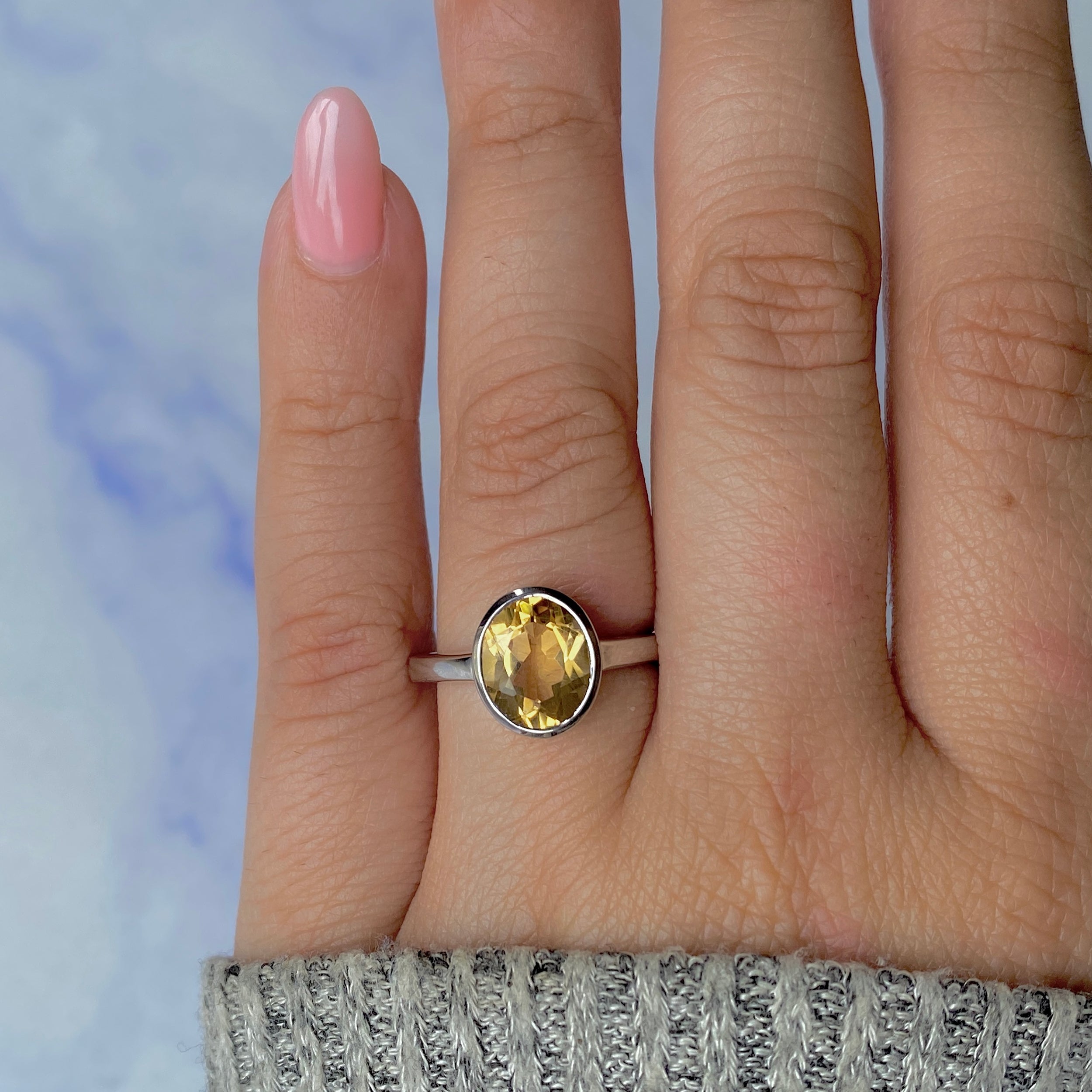Citrine Ring-(CIT-SR-1623.)