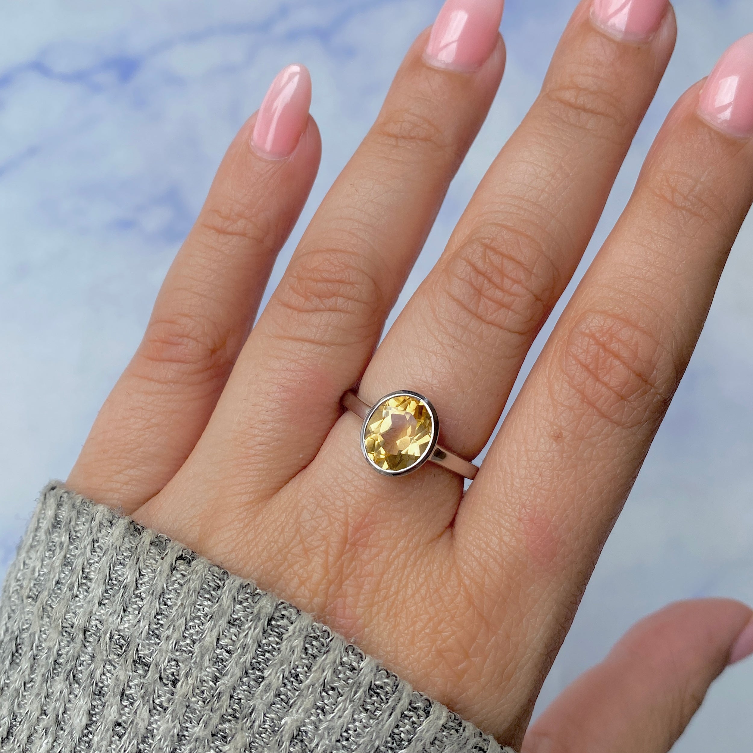 Citrine Ring-(CIT-SR-1623.)