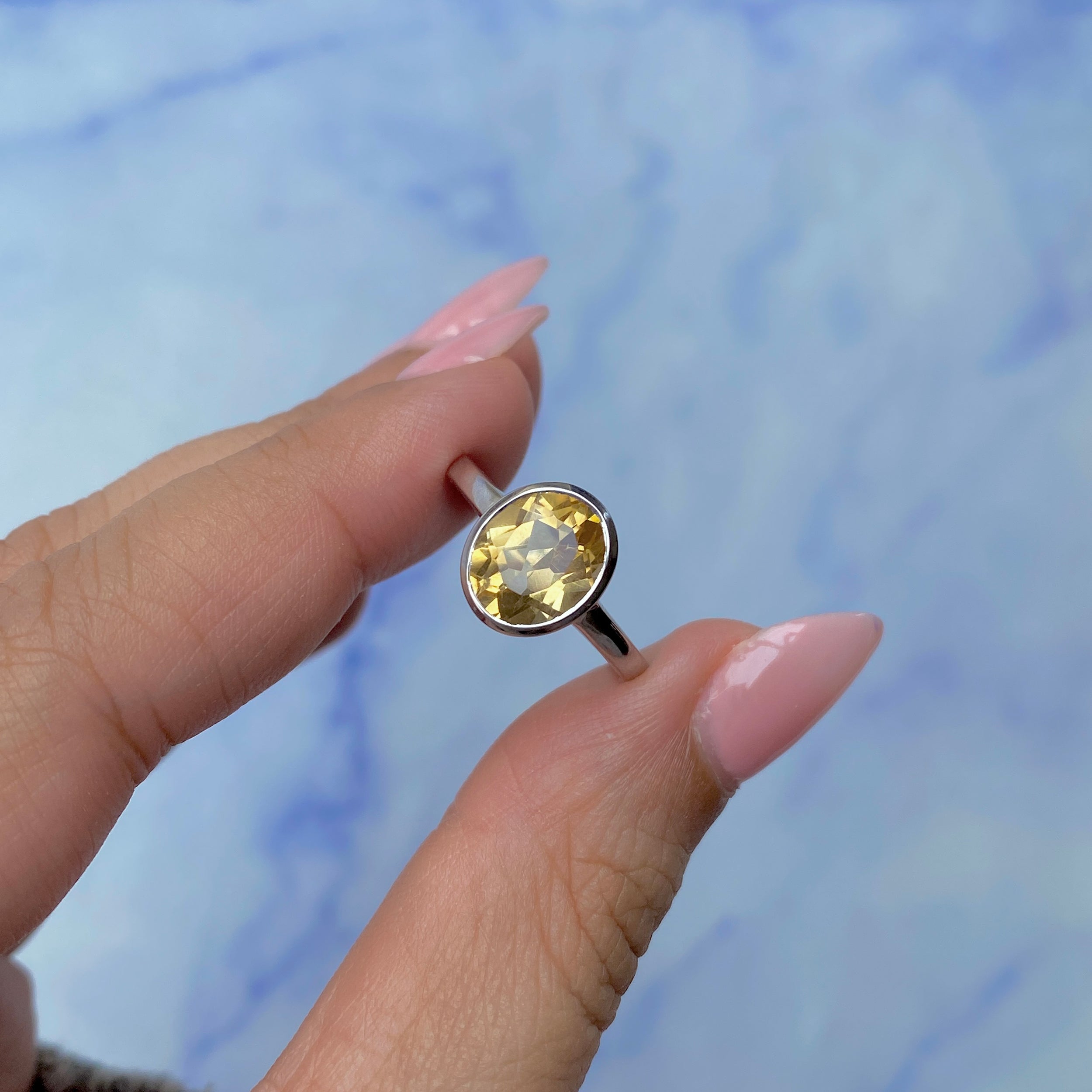 Citrine Ring-(CIT-SR-1623.)