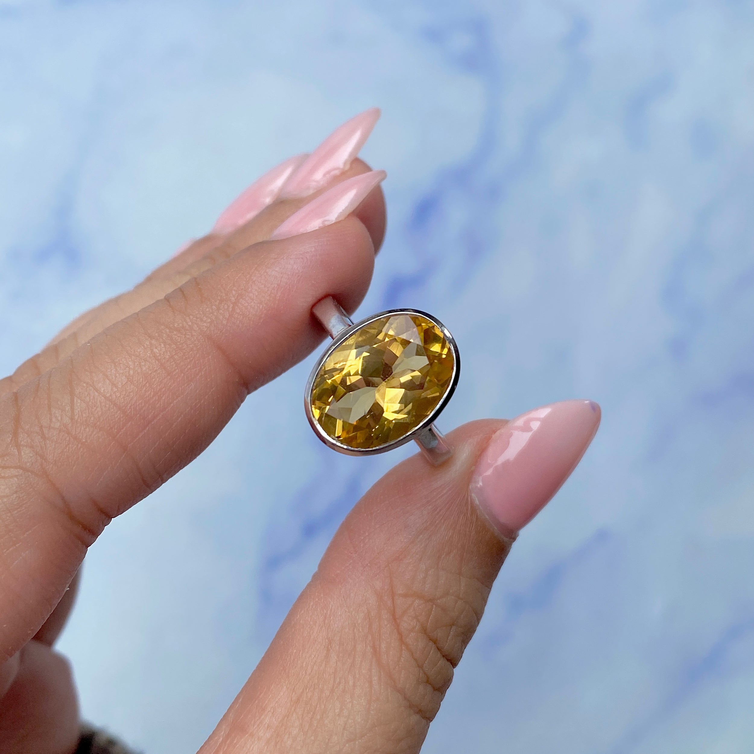 Citrine Ring-(CIT-SR-1892.)