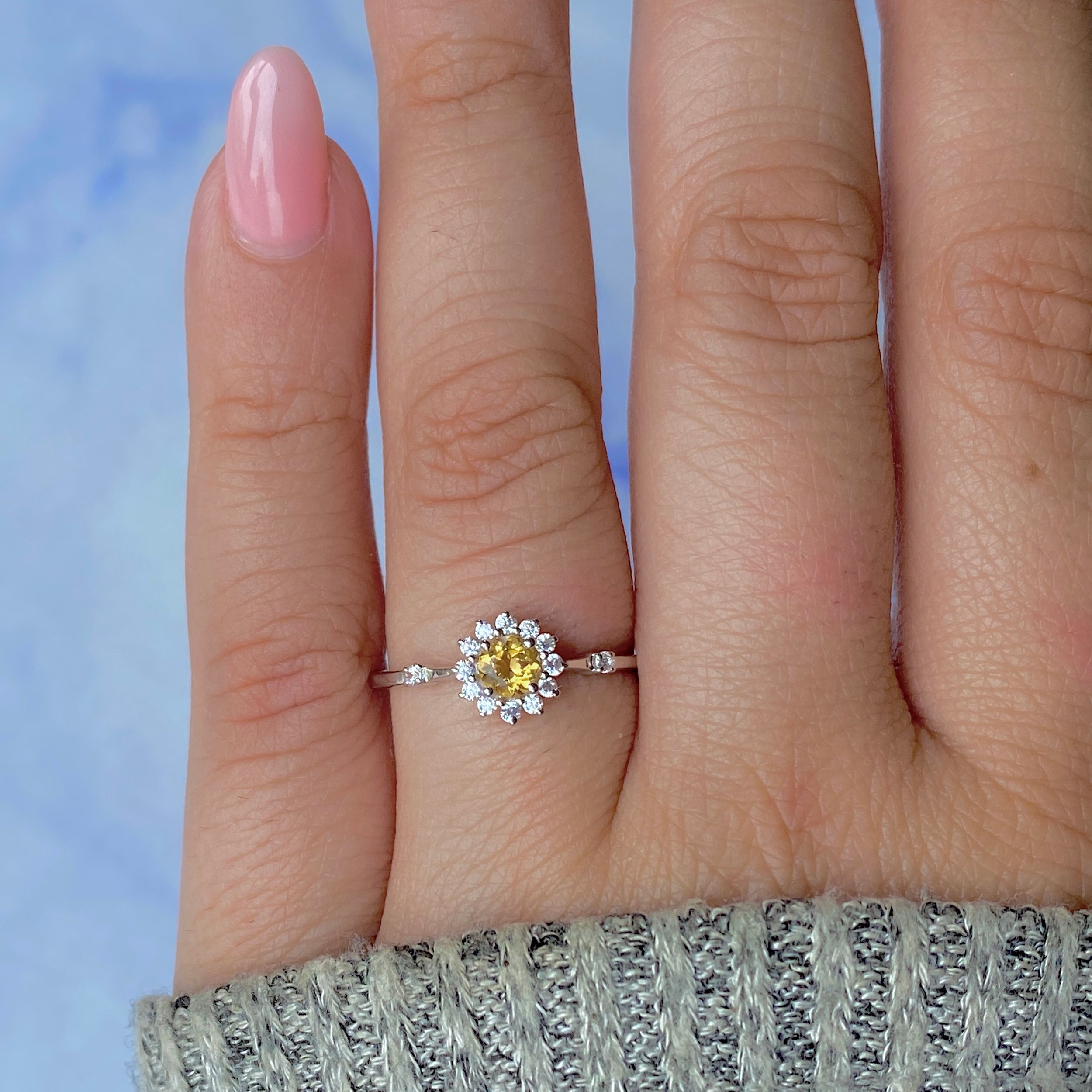 Citrine Ring-(CIT-SR-1937.)