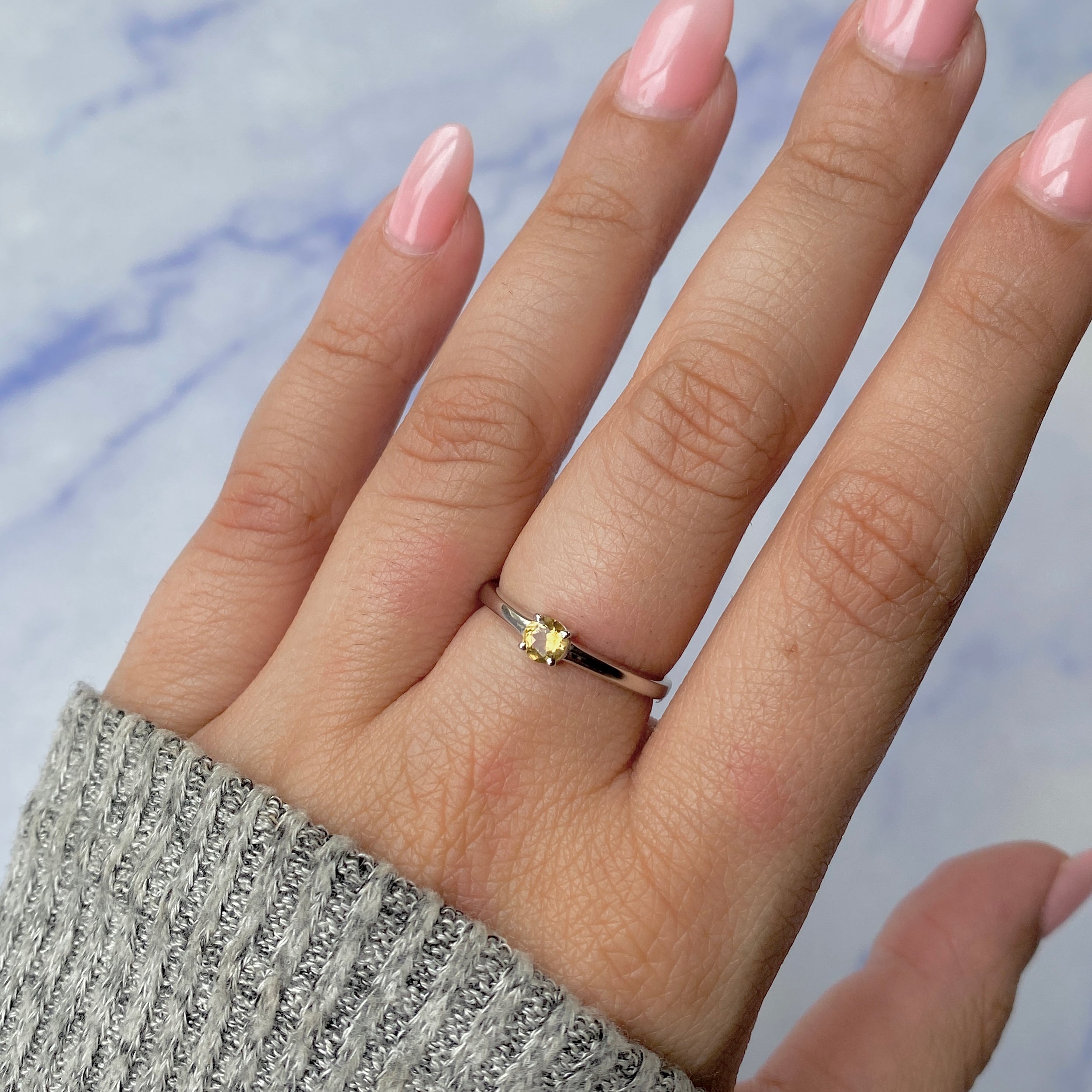 Citrine Ring-(CIT-SR-235.)