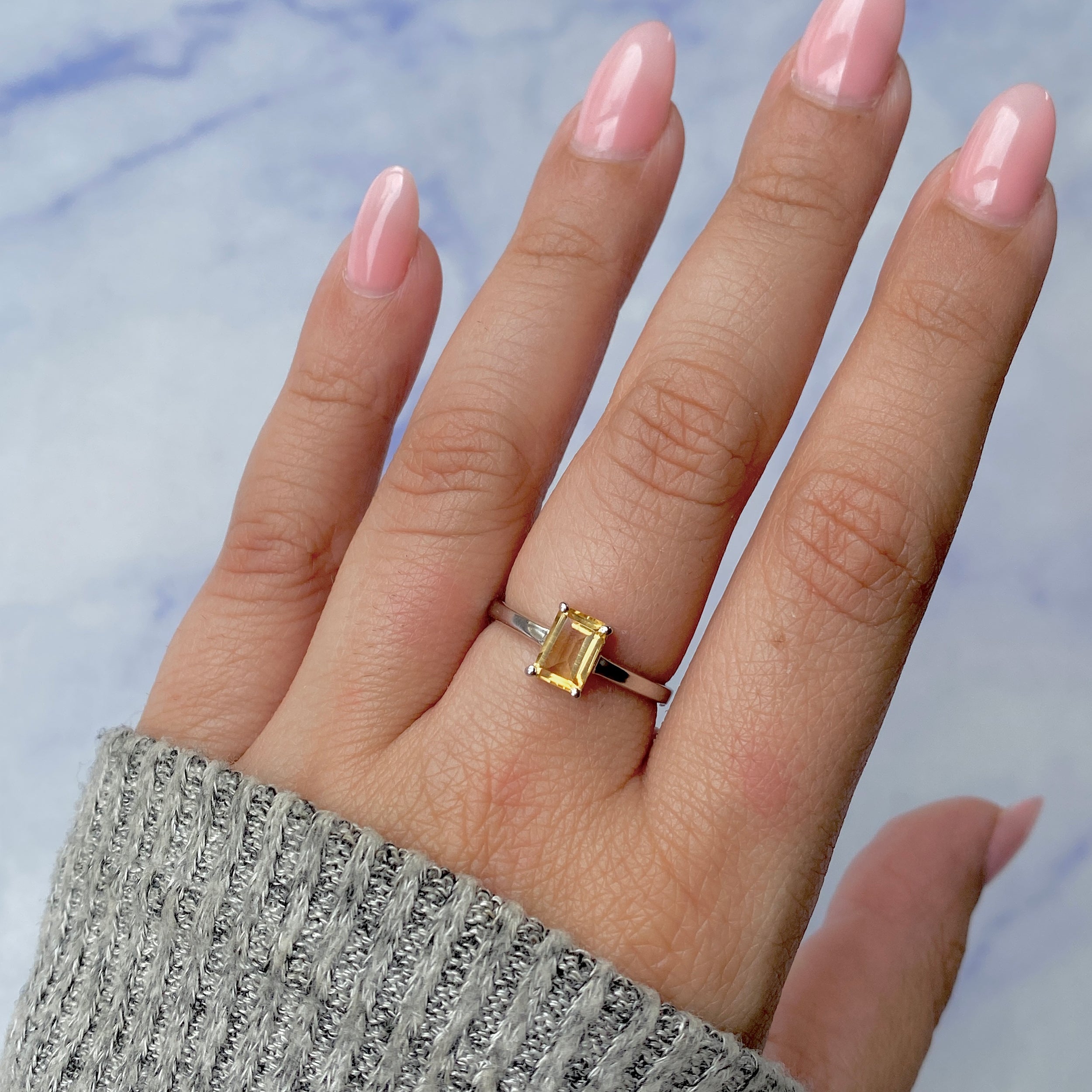 Citrine Ring-(CIT-SR-241.)