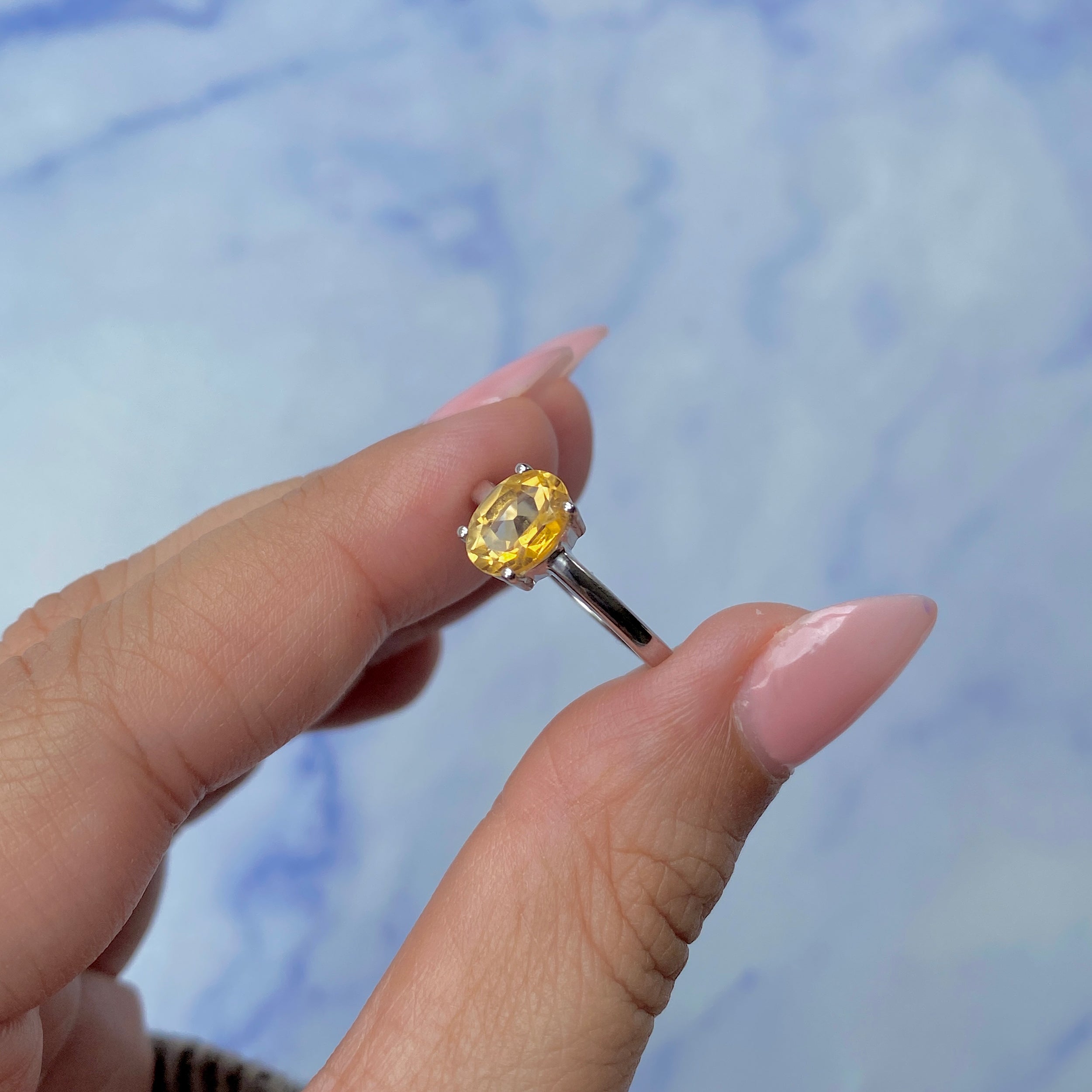 Citrine Ring-(CIT-SR-249.)