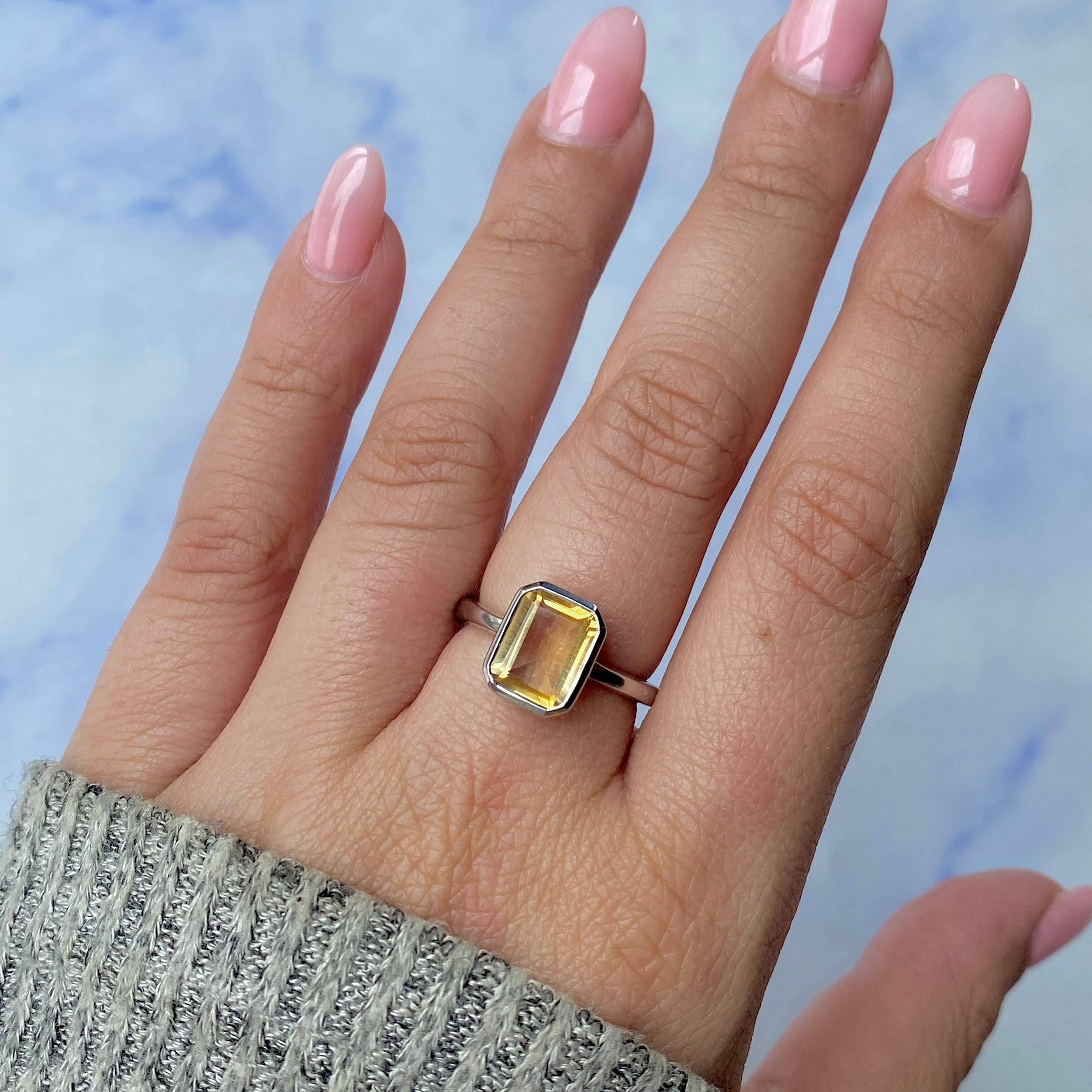 Citrine Ring-(CIT-SR-250.)