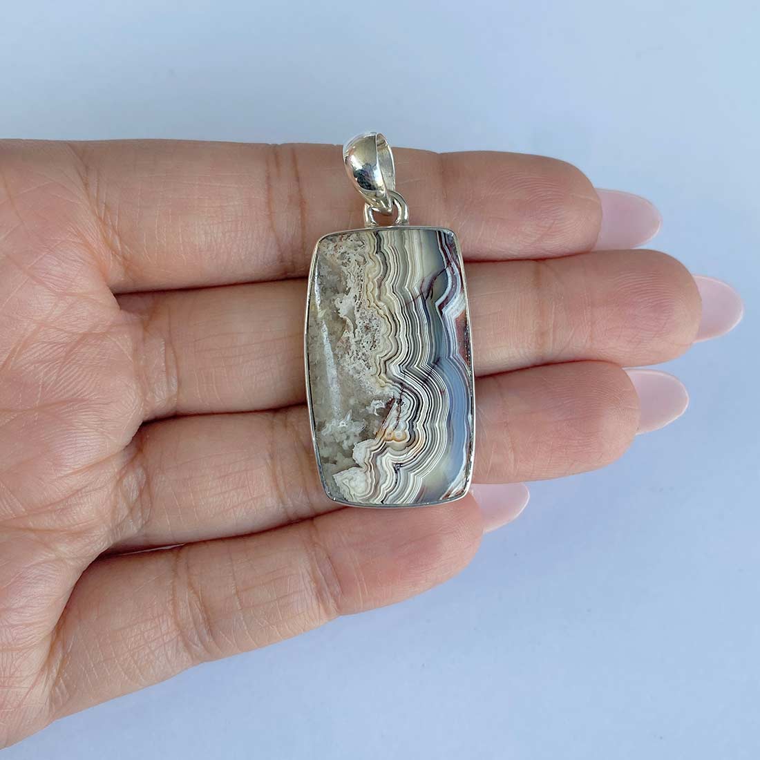 Crazy Lace Agate Pendant-(CLA-P-12.)