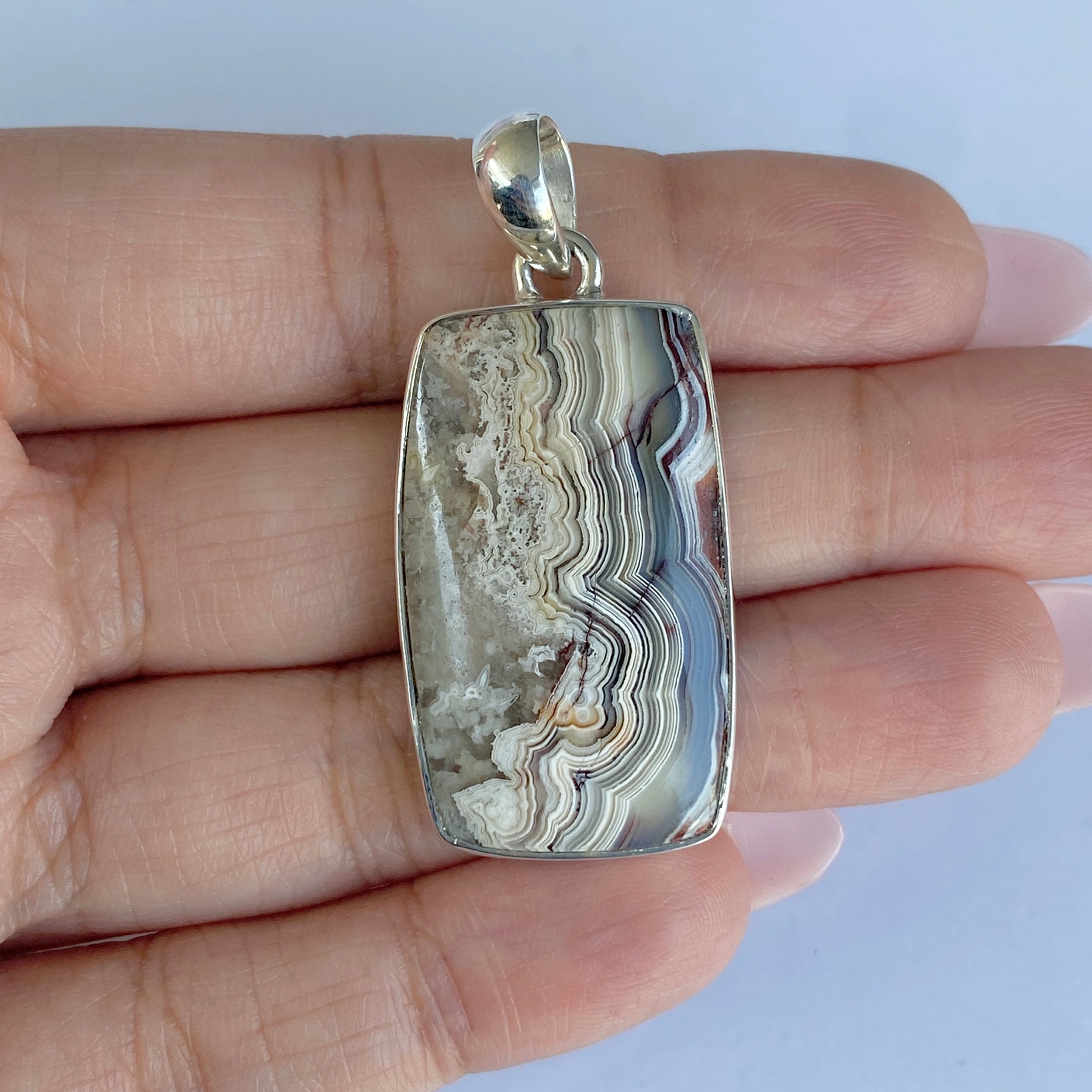 Crazy Lace Agate Pendant-(CLA-P-12.)