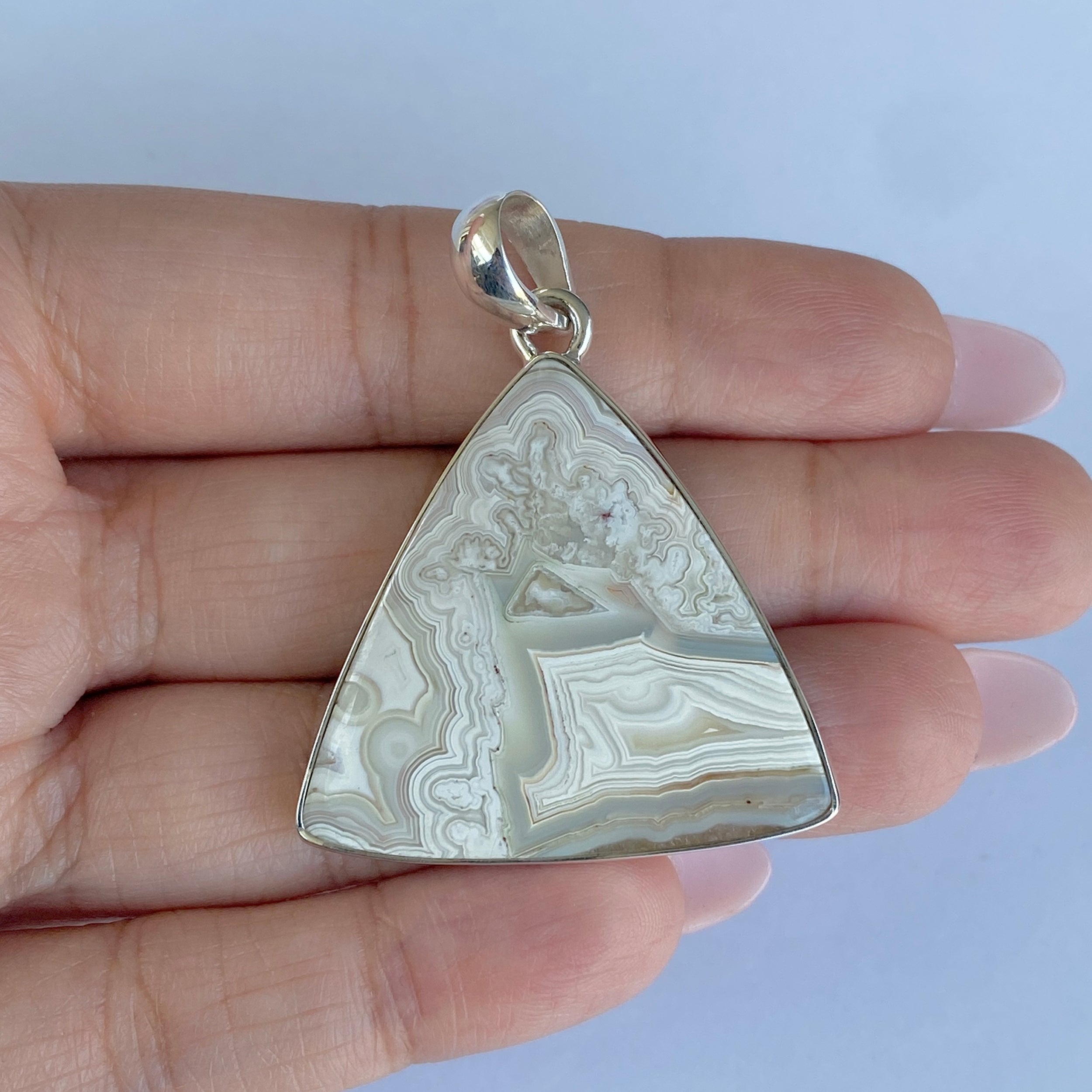 Crazy Lace Agate Pendant-(CLA-P-14.)