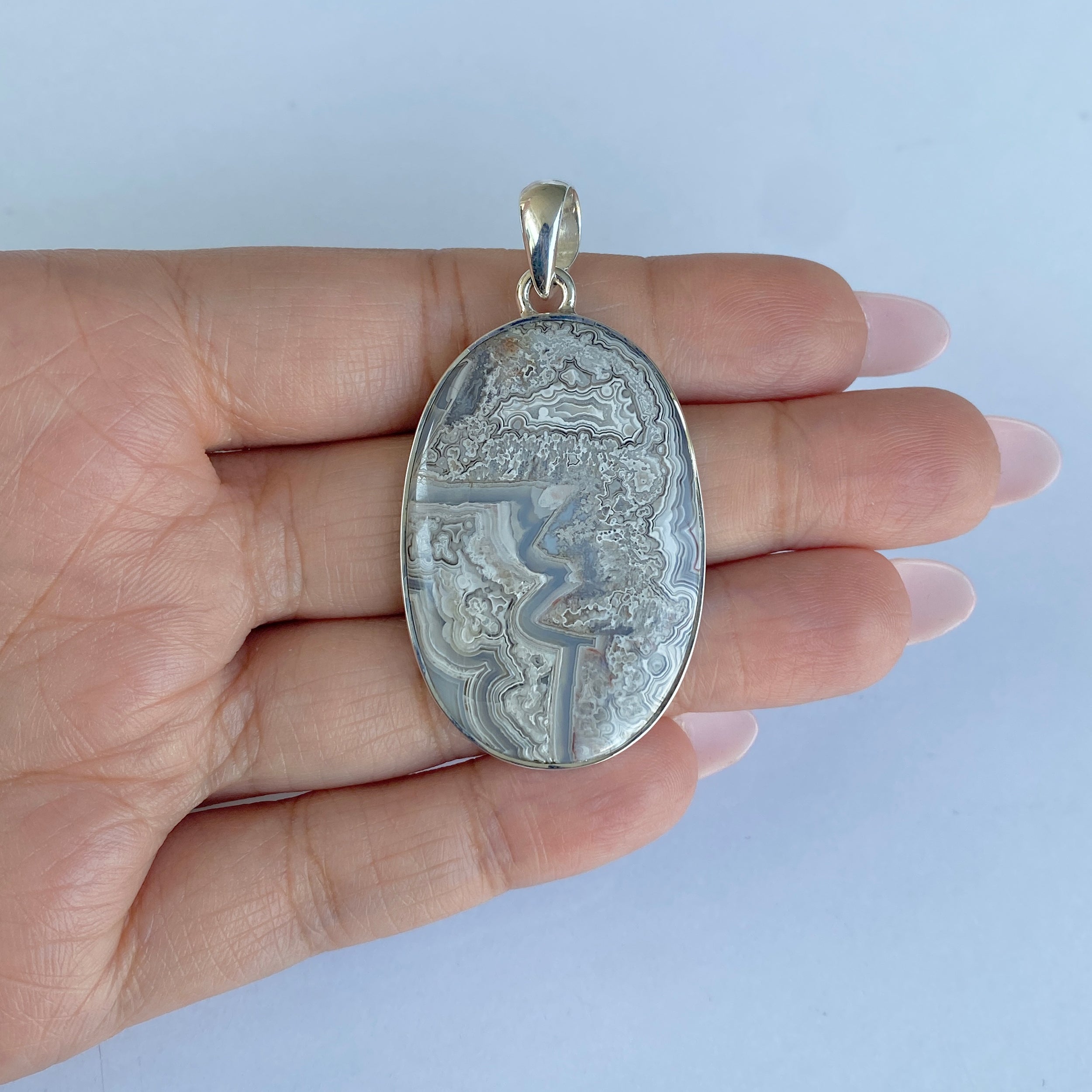 Crazy Lace Agate Pendant-(CLA-P-17.)