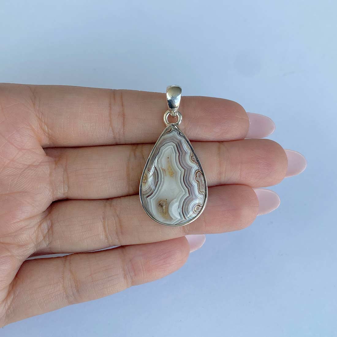 Crazy Lace Agate Pendant-(CLA-P-19.)
