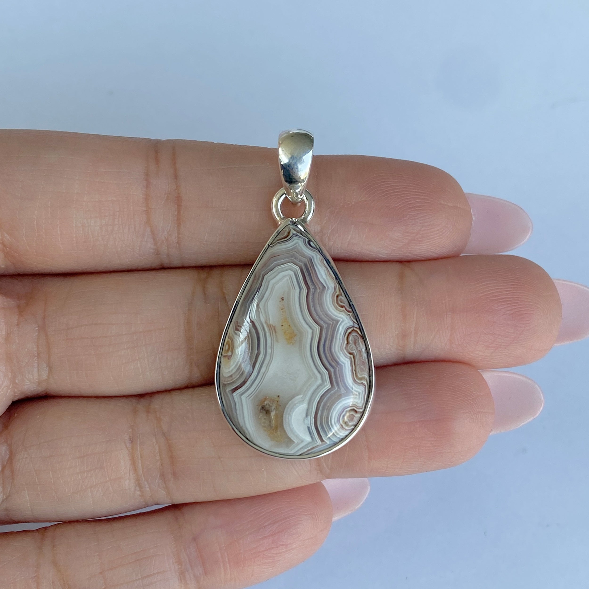Crazy Lace Agate Pendant-(CLA-P-19.)