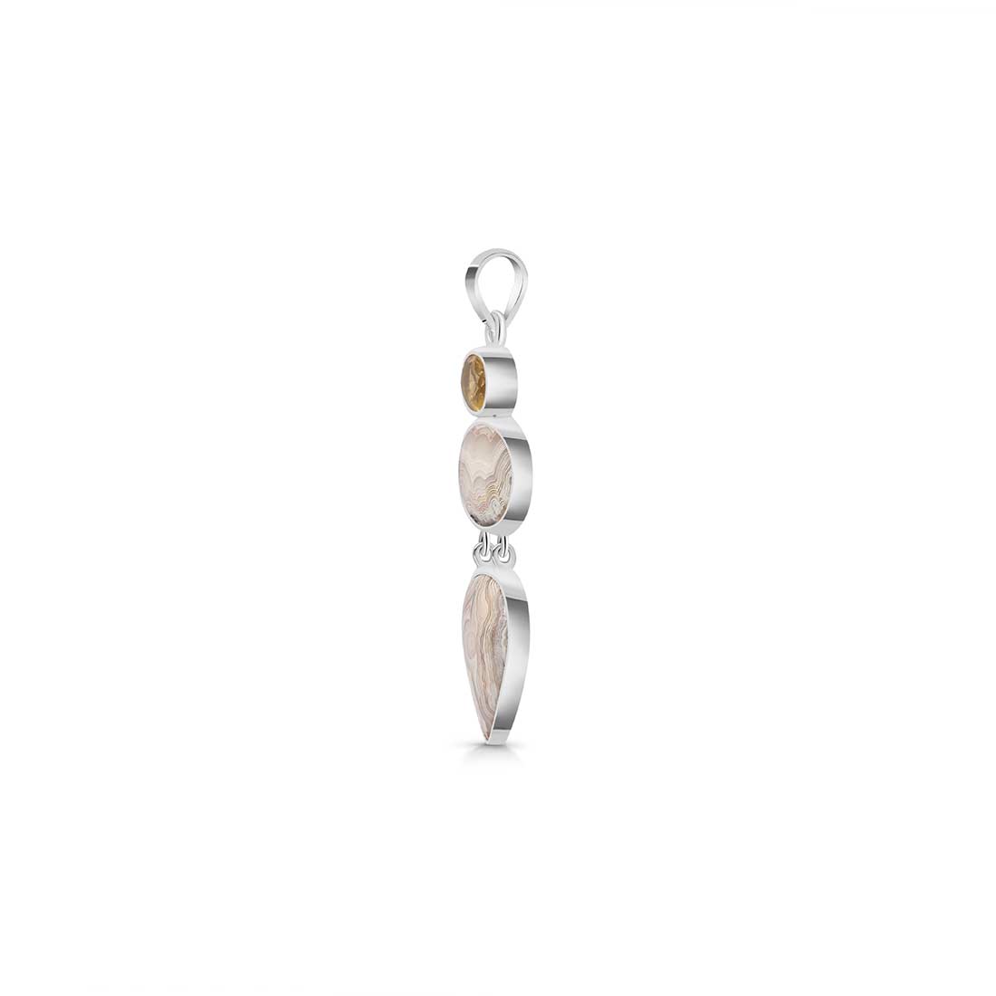 Crazy Lace Agate Pendant-(CLA-P-26.)