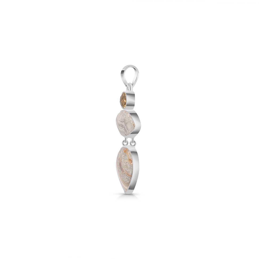 Crazy Lace Agate Pendant-(CLA-P-31.)
