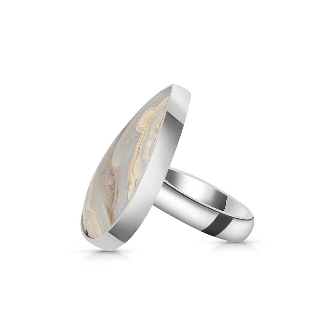 Crazy Lace Agate Adjustable Ring-(CLA-R-10.)