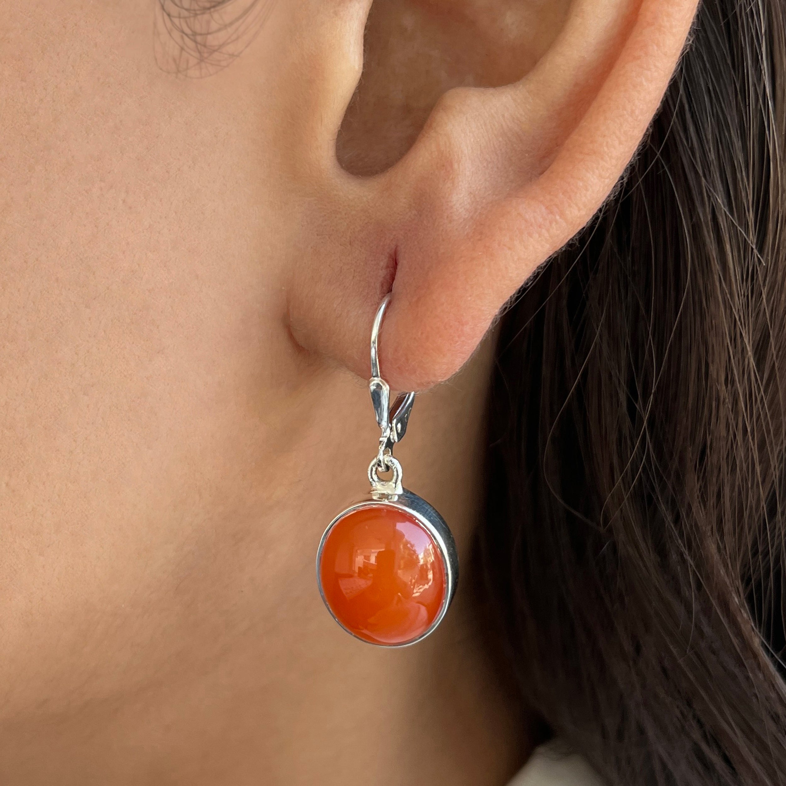 Carnelian Earring-(CRL-E-2.)