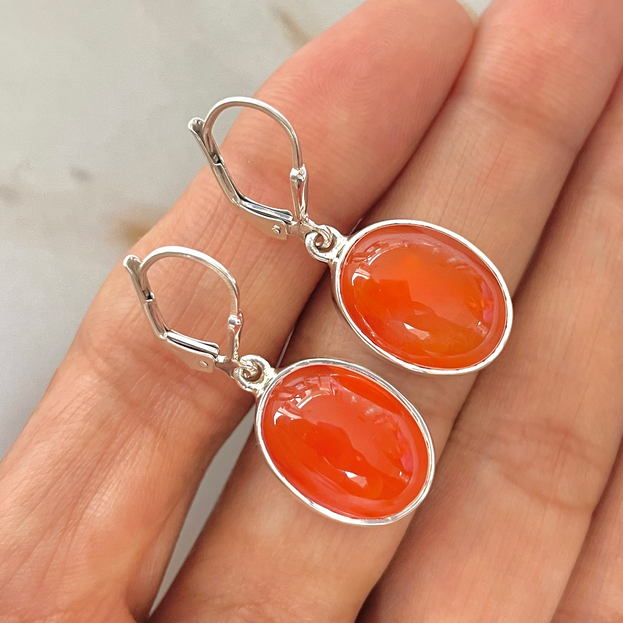 Carnelian Earring-(CRL-E-9.)