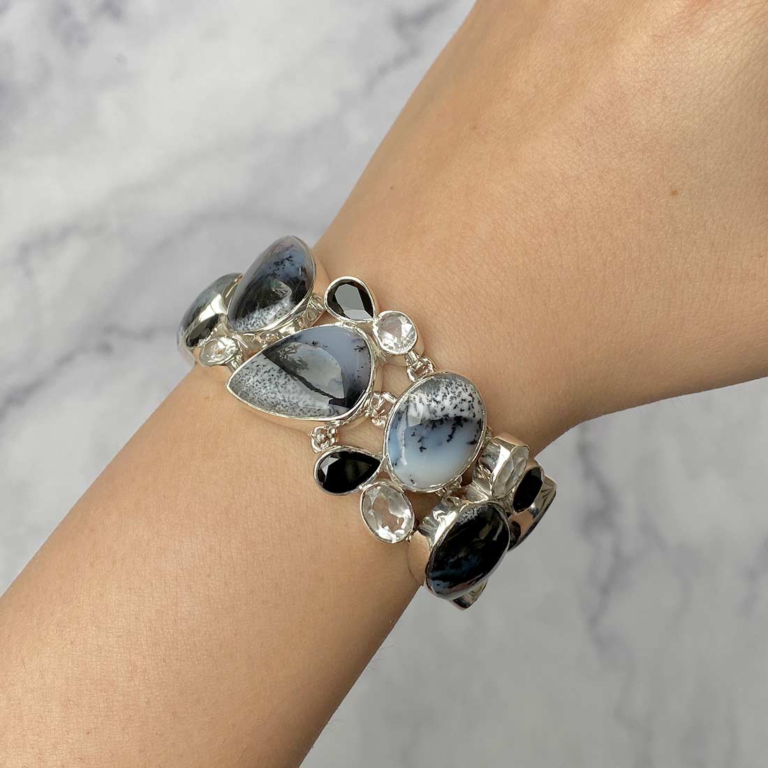 Dendritic Agate Bracelet-(DDA-B-1)