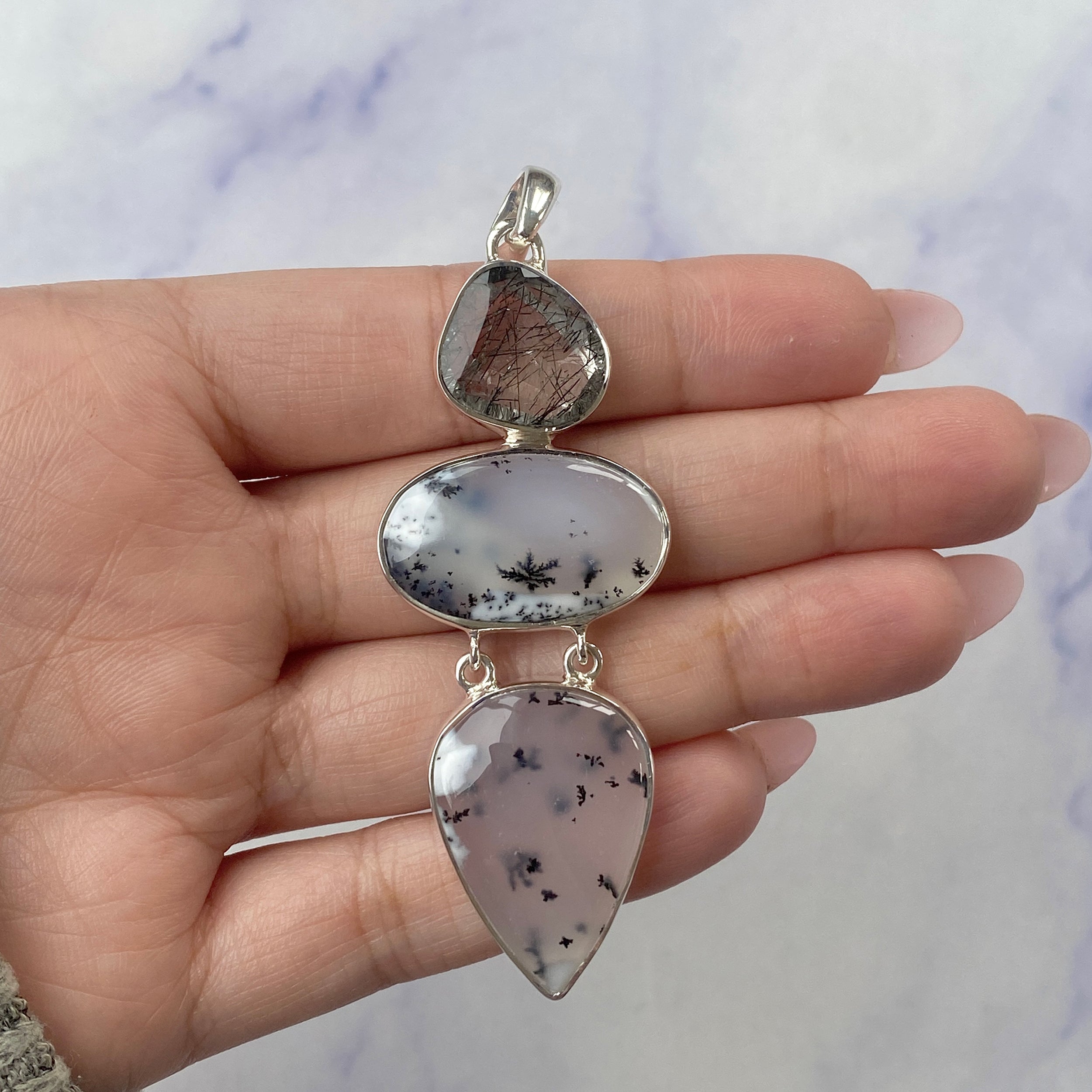 Dendritic Agate Pendant-(DDA-P-29.)