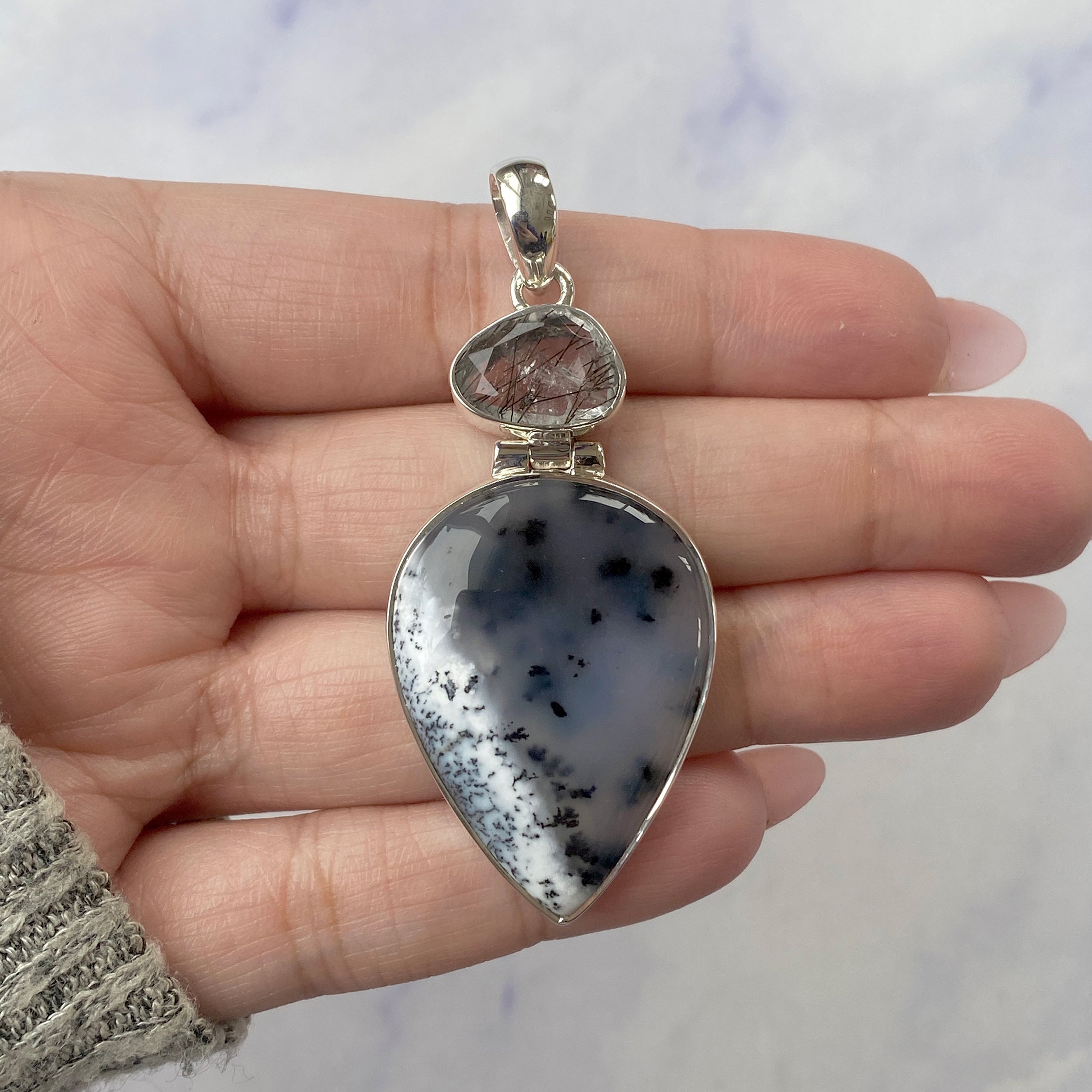 Dendritic Agate Pendant-(DDA-P-31.)