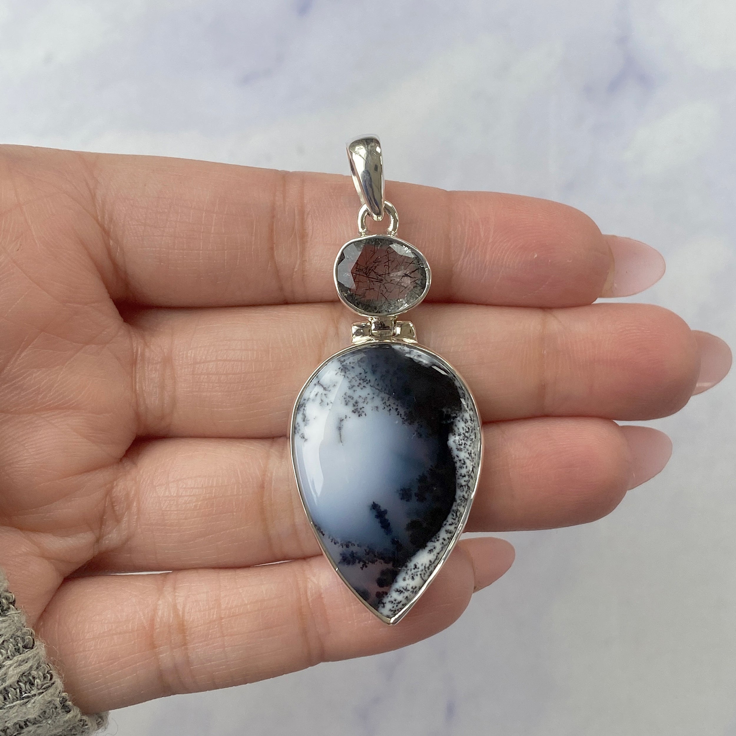 Dendritic Agate Pendant-(DDA-P-32.)