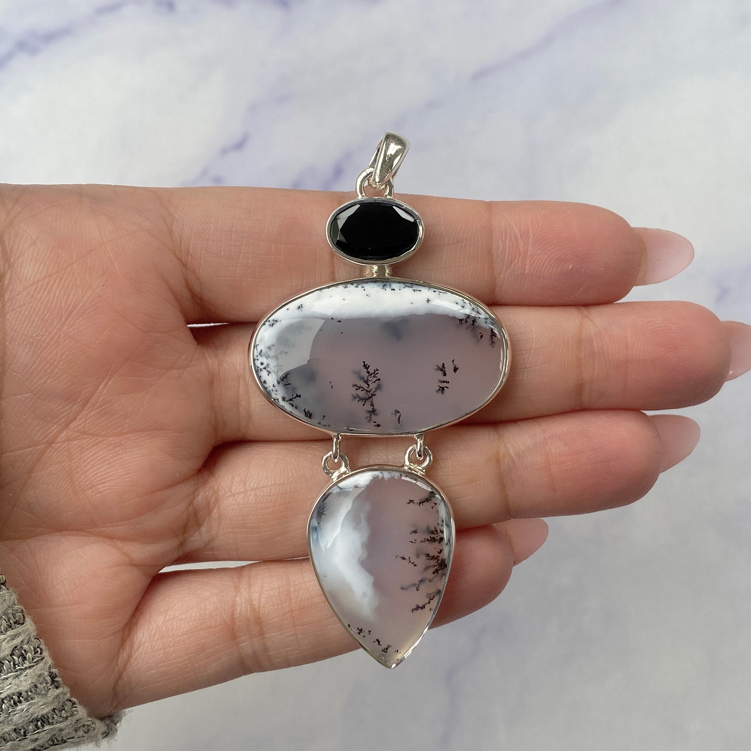 Dendritic Agate Pendant-(DDA-P-38.)