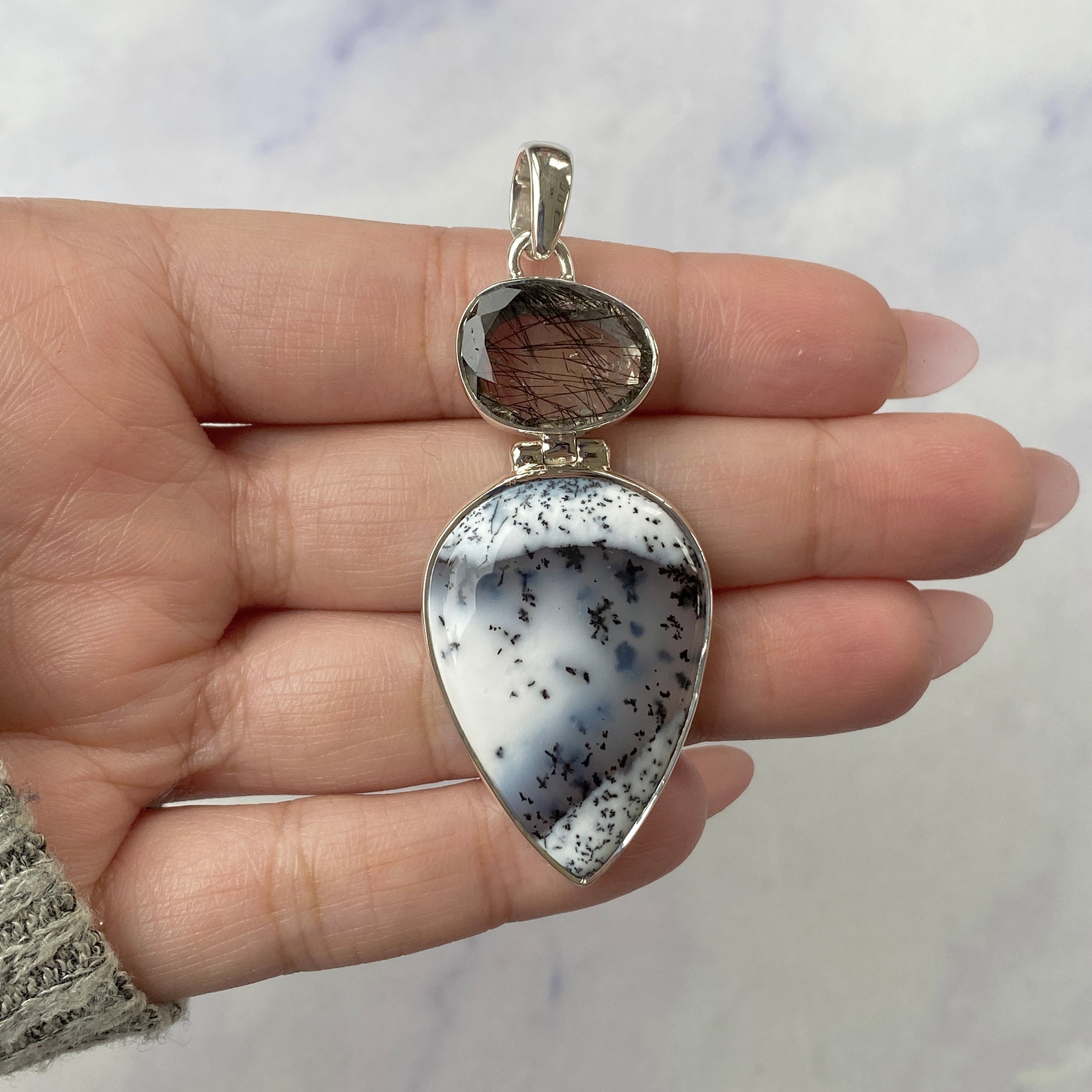 Dendritic Agate Pendant-(DDA-P-47.)
