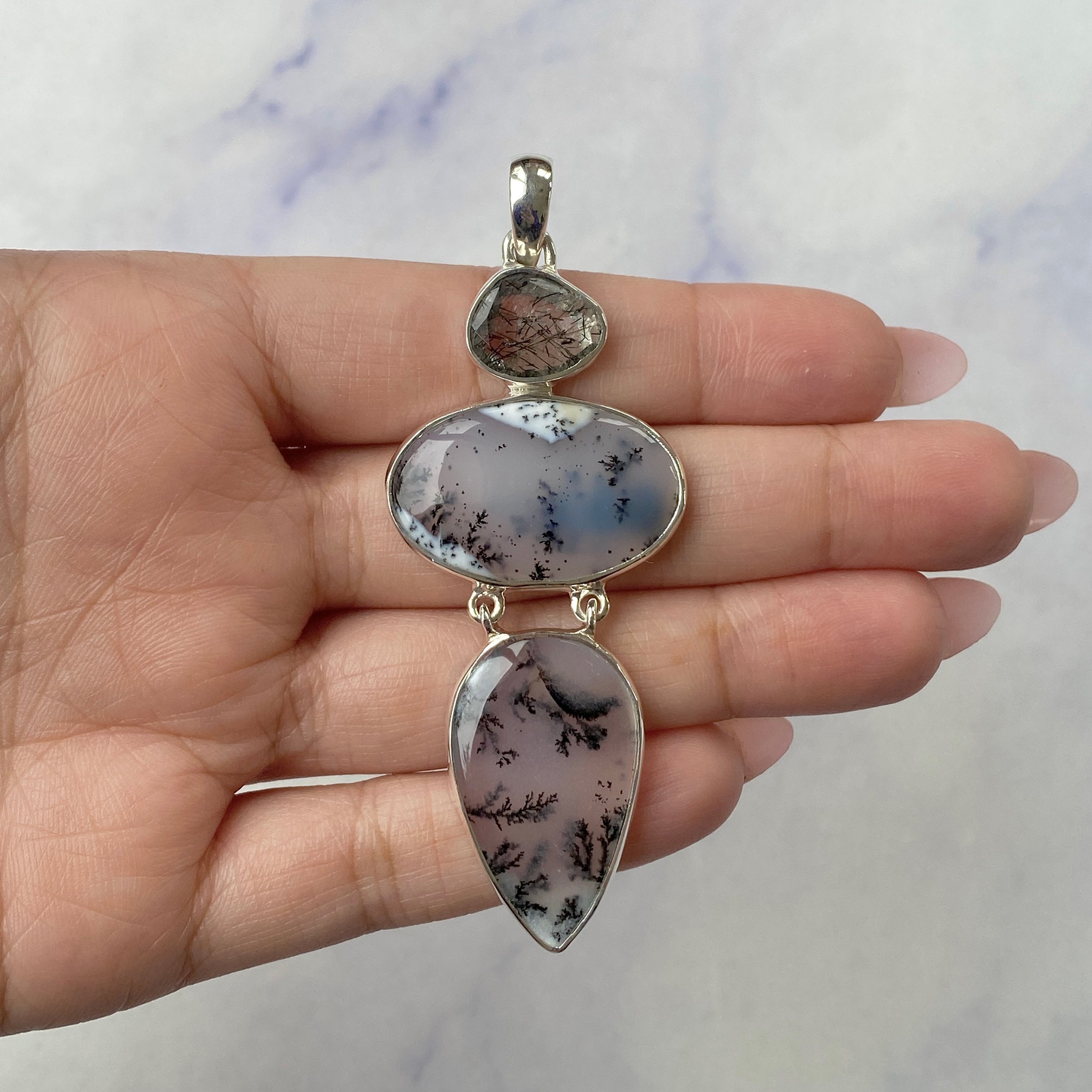 Dendritic Agate Pendant-(DDA-P-48.)