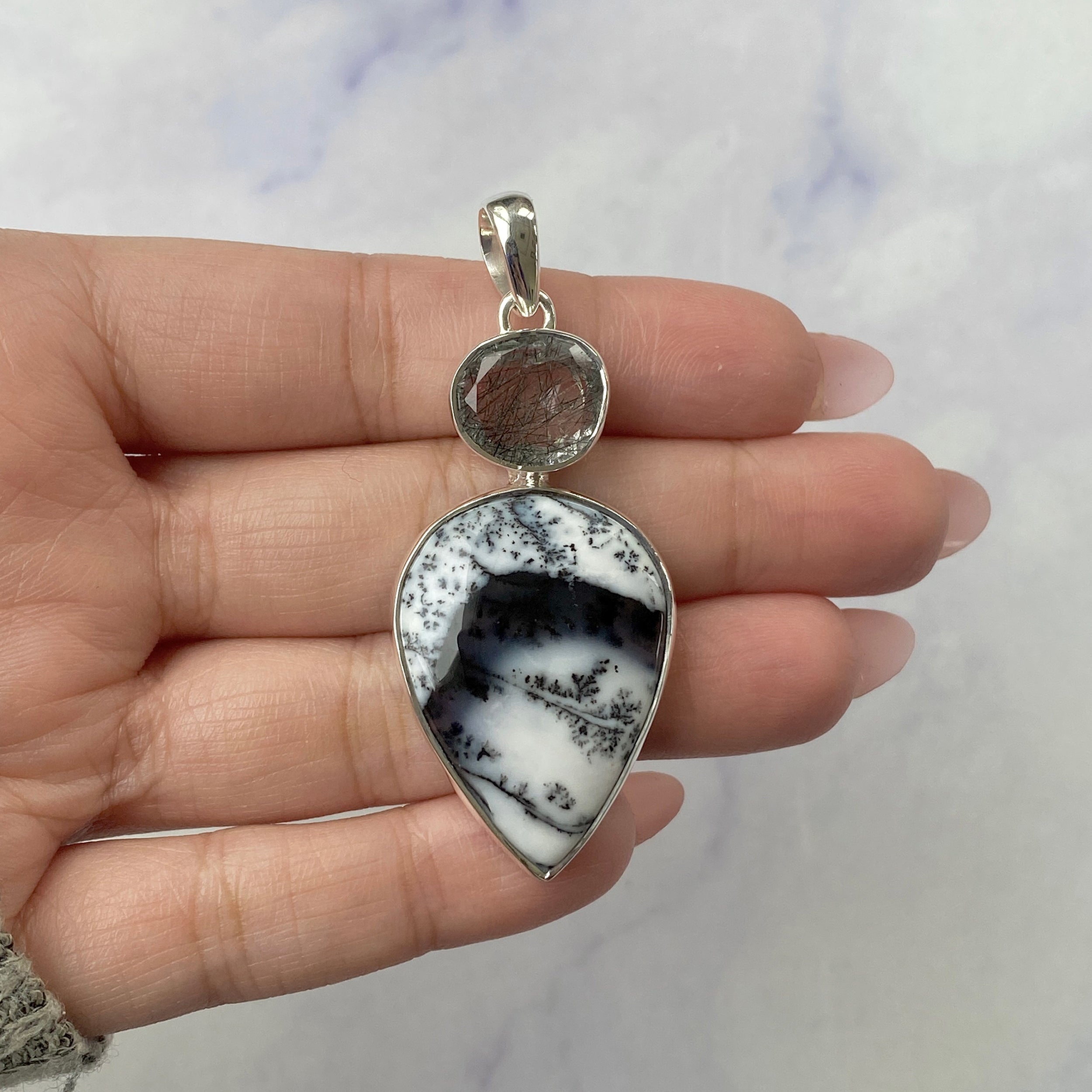 Dendritic Agate Pendant-(DDA-P-49.)