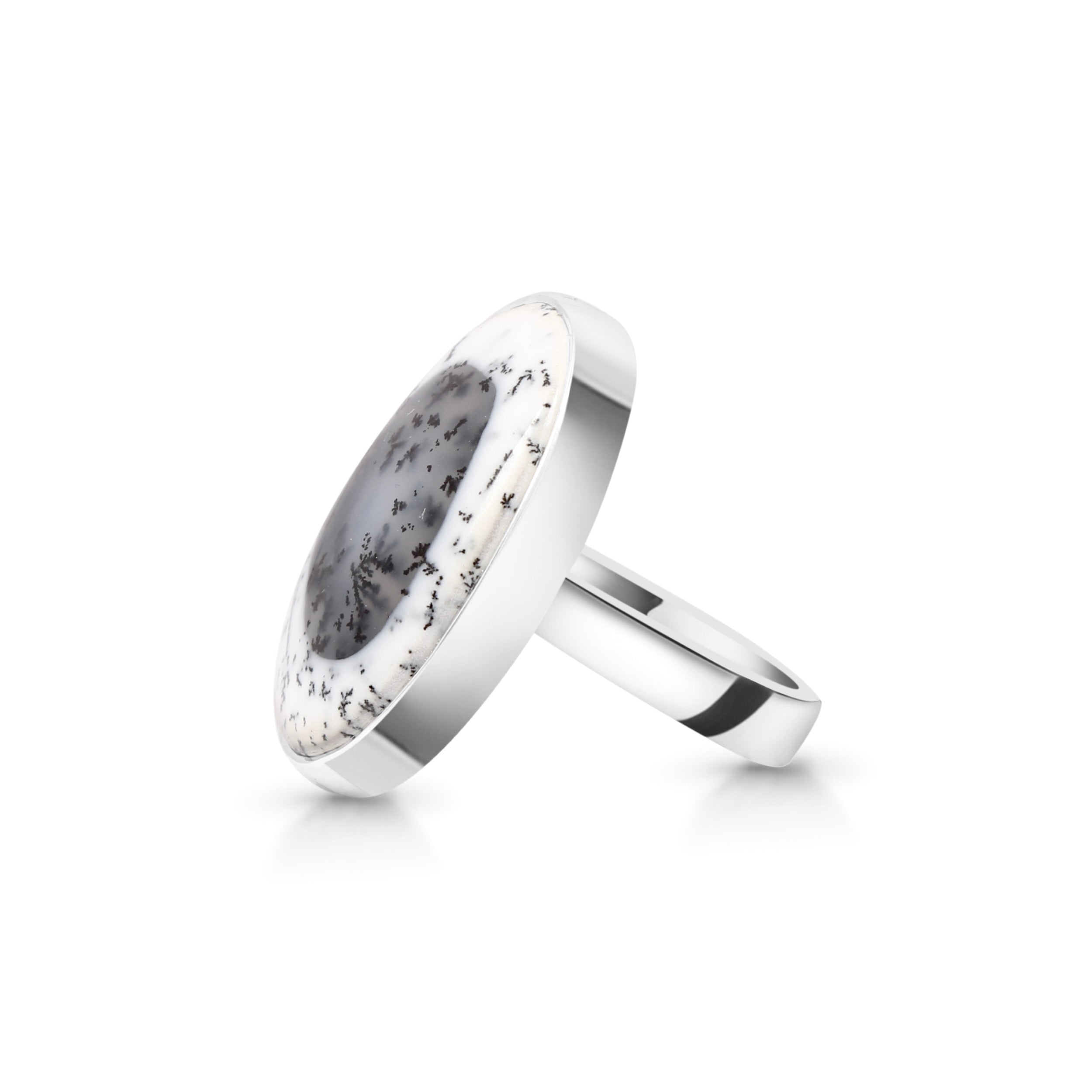 Dendritic Agate Adjustable Ring-(DDA-R-11.)