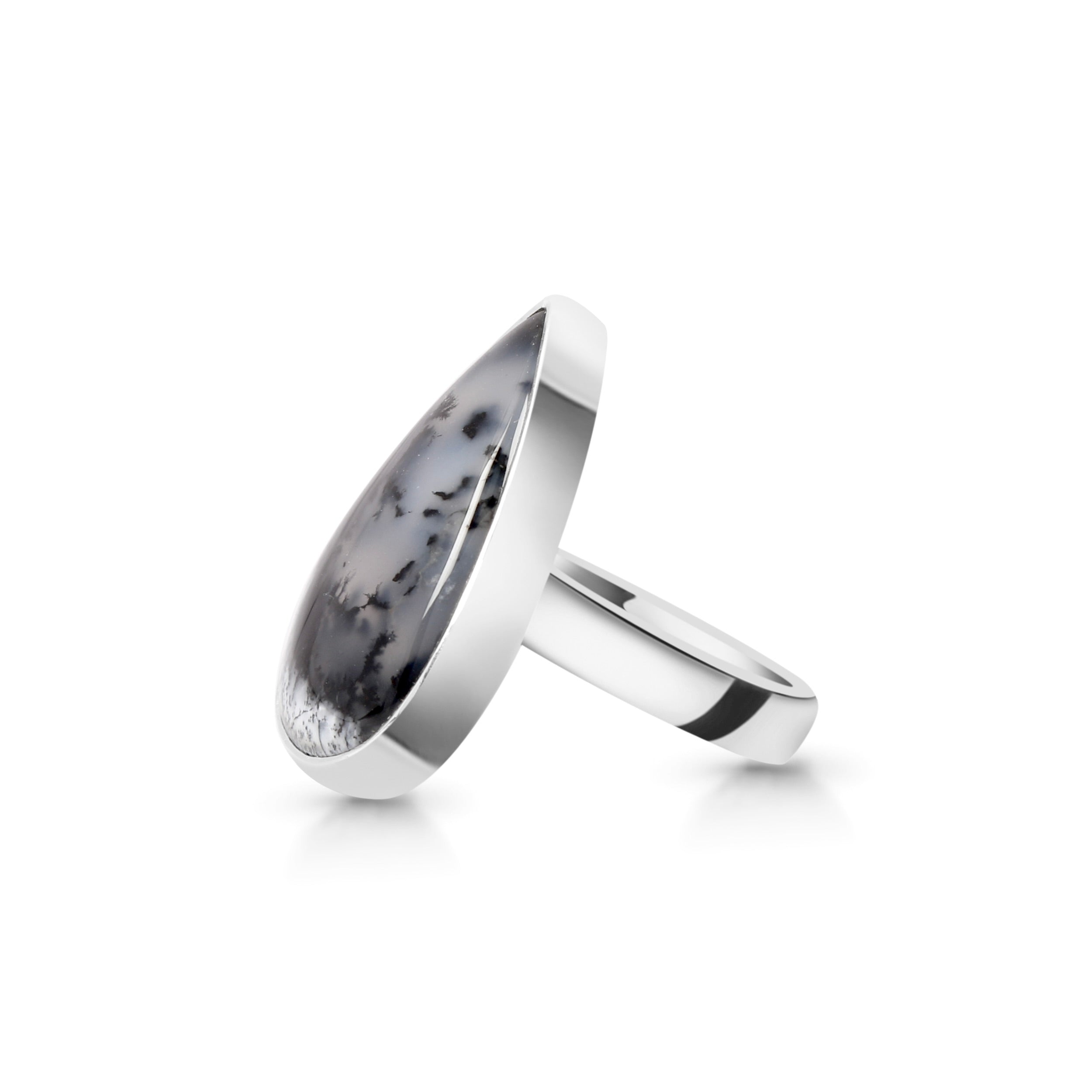 Dendritic Agate Adjustable Ring-(DDA-R-12.)