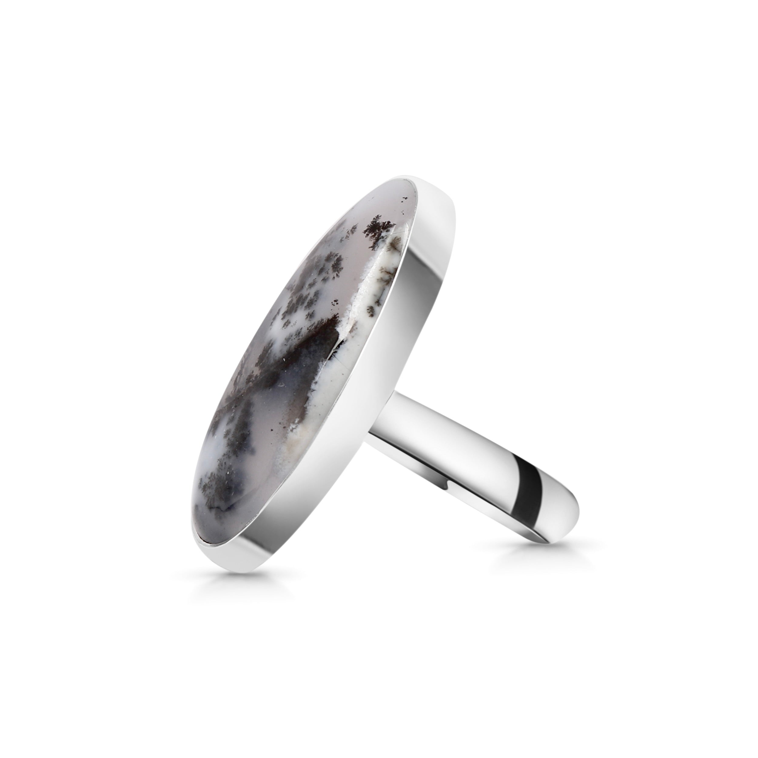 Dendritic Agate Adjustable Ring-(DDA-R-13.)