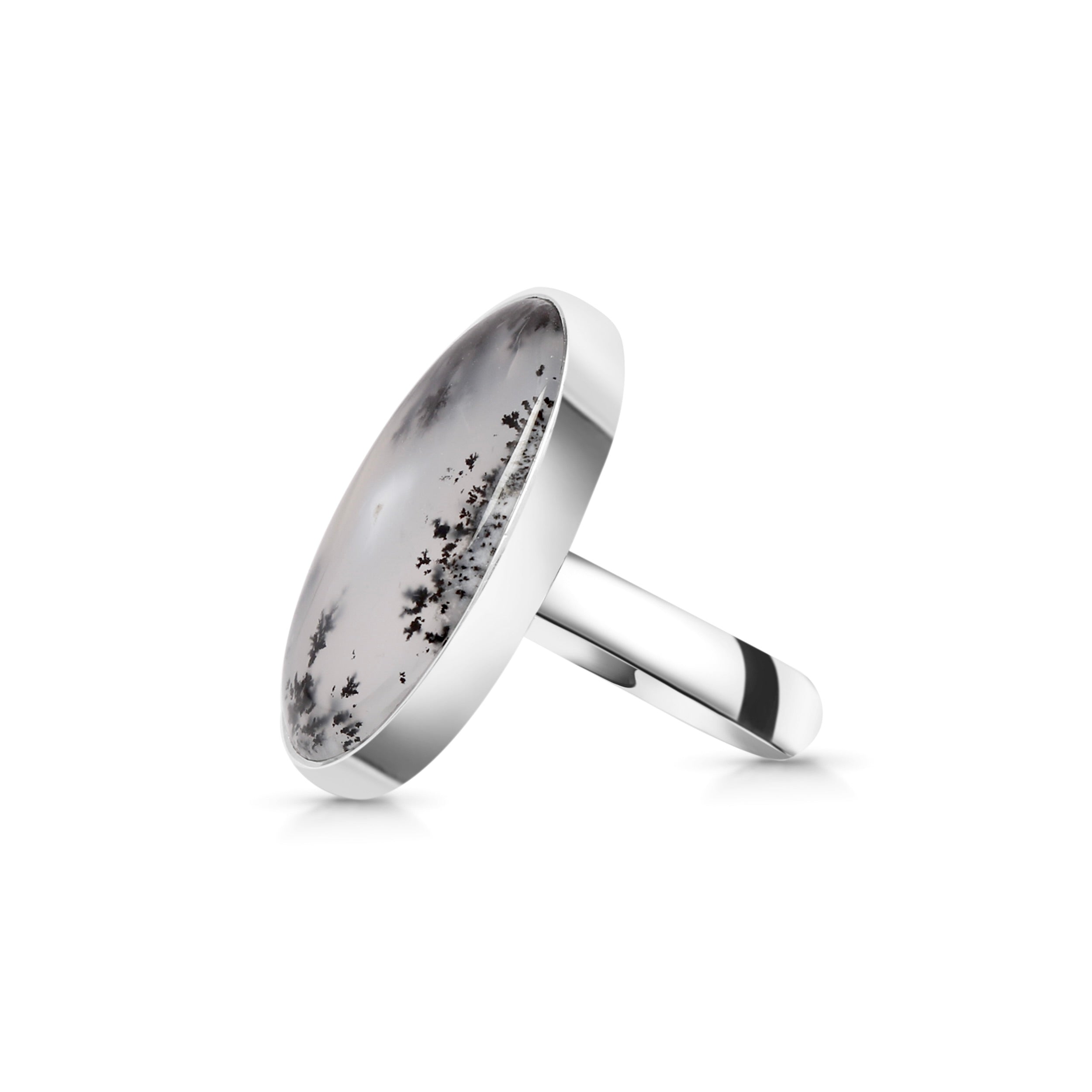 Dendritic Agate Adjustable Ring-(DDA-R-21.)